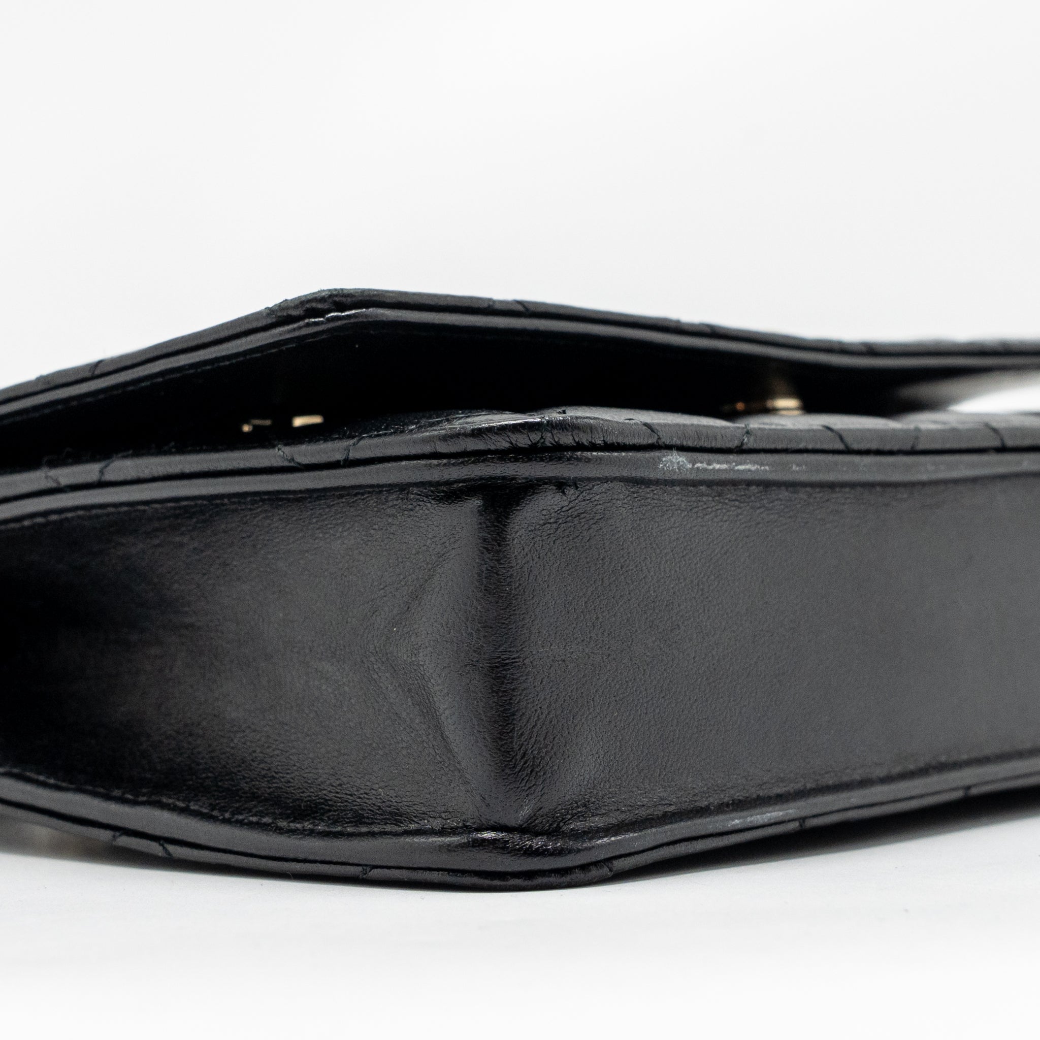 CHANEL COCO CHARM WALLET ON CHAIN LAMBSKIN BLACK LGHW