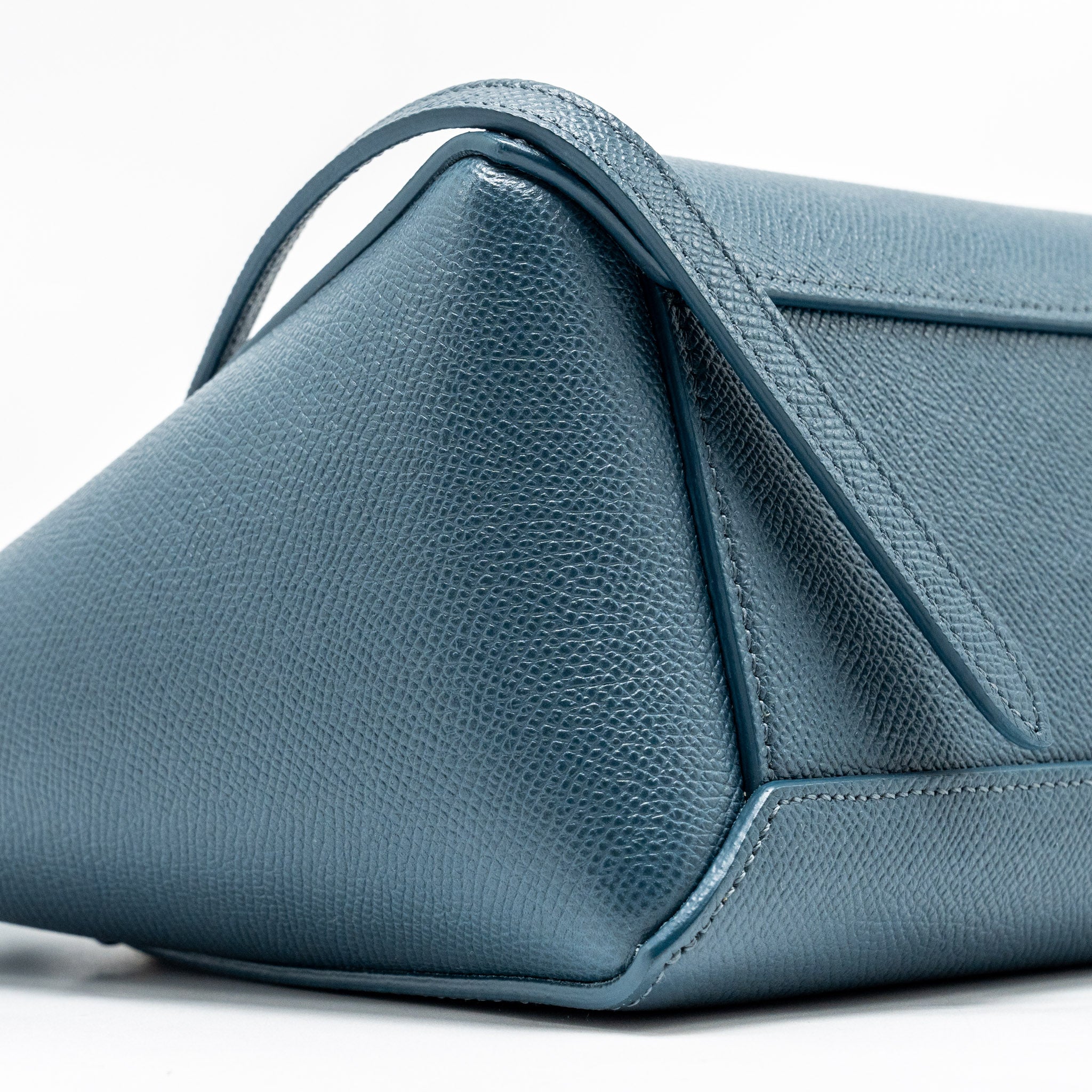 CELINE NANO BELT BAG GRAINED CALFSKIN BLUE GHW