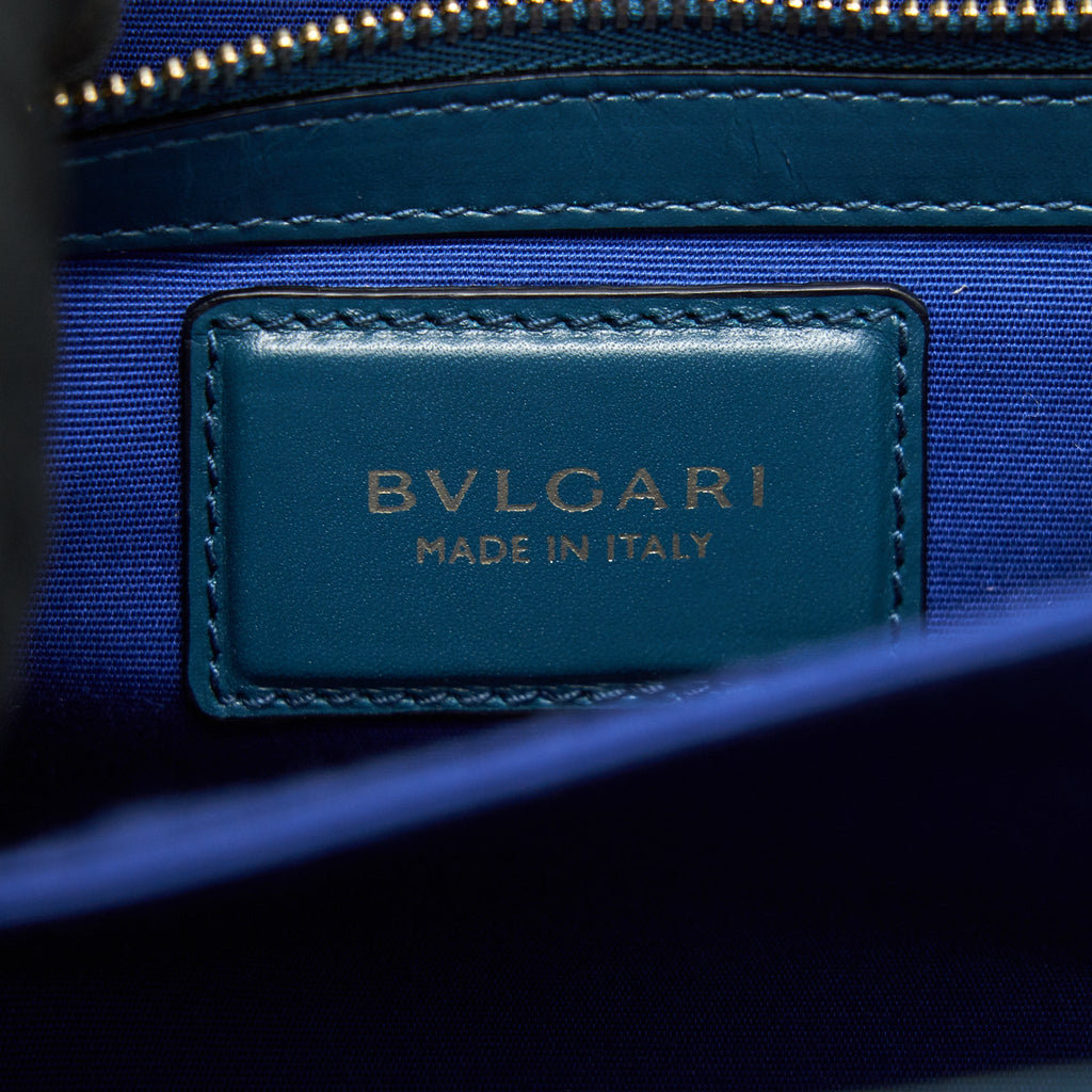 BVLGARI SERPENTI FOREVER TOP HANDLE BAG DARK GREEN