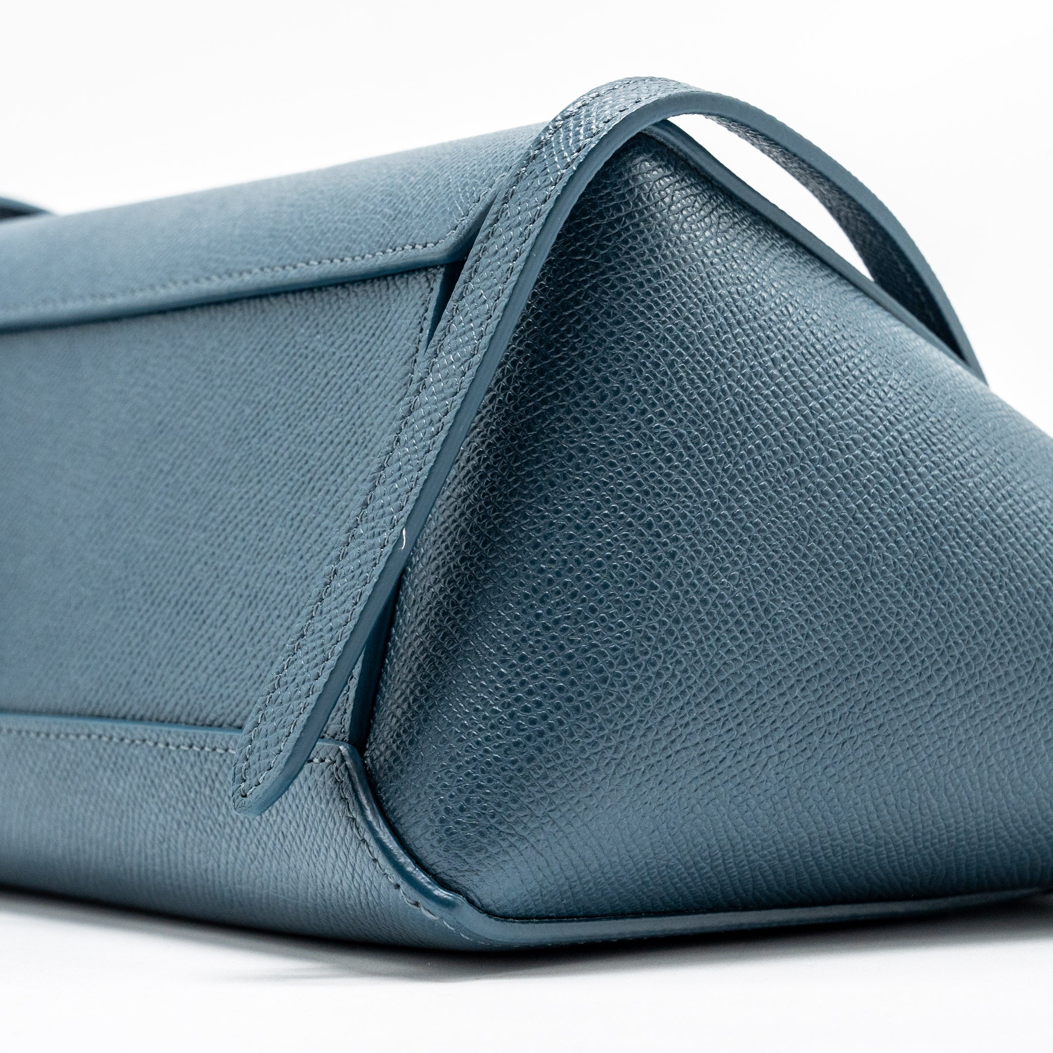 CELINE NANO BELT BAG GRAINED CALFSKIN BLUE GHW