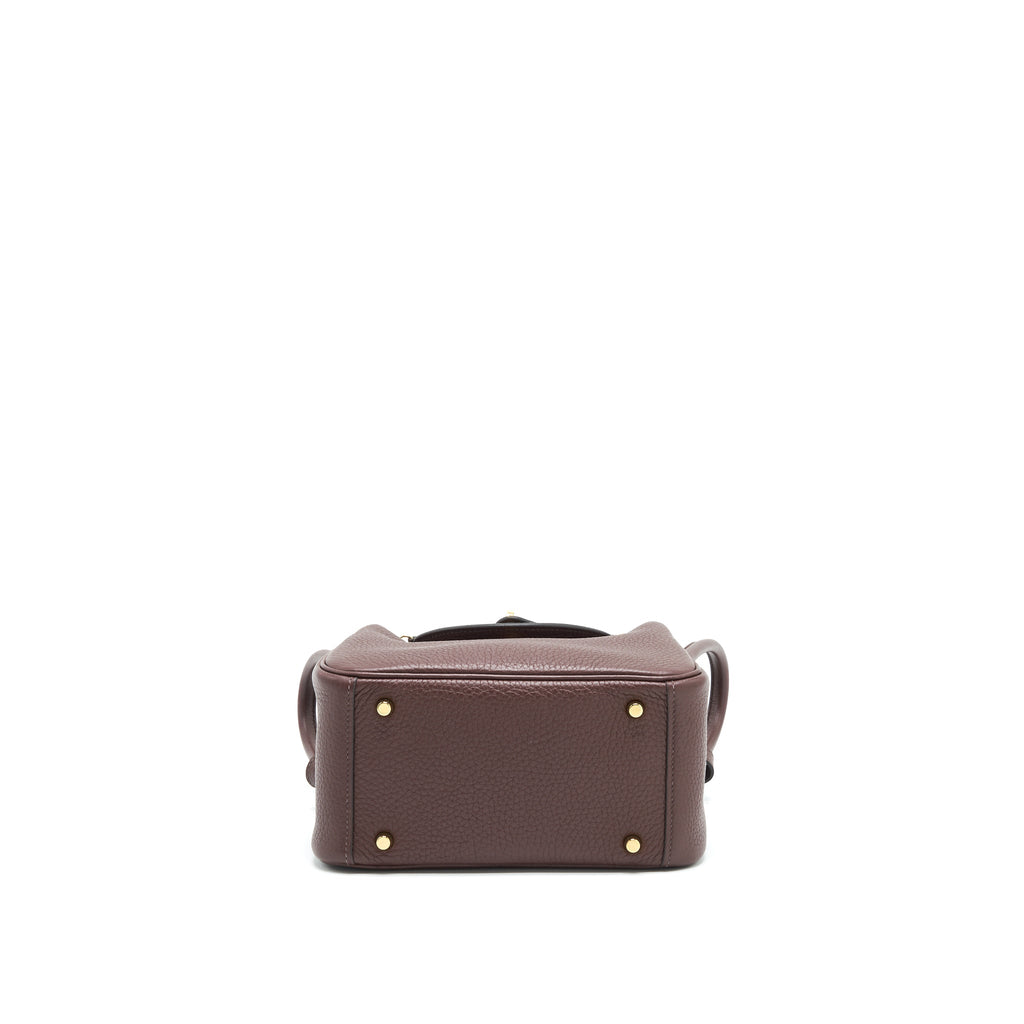 HERMES MINI LINDY 41 HAVANA GHW