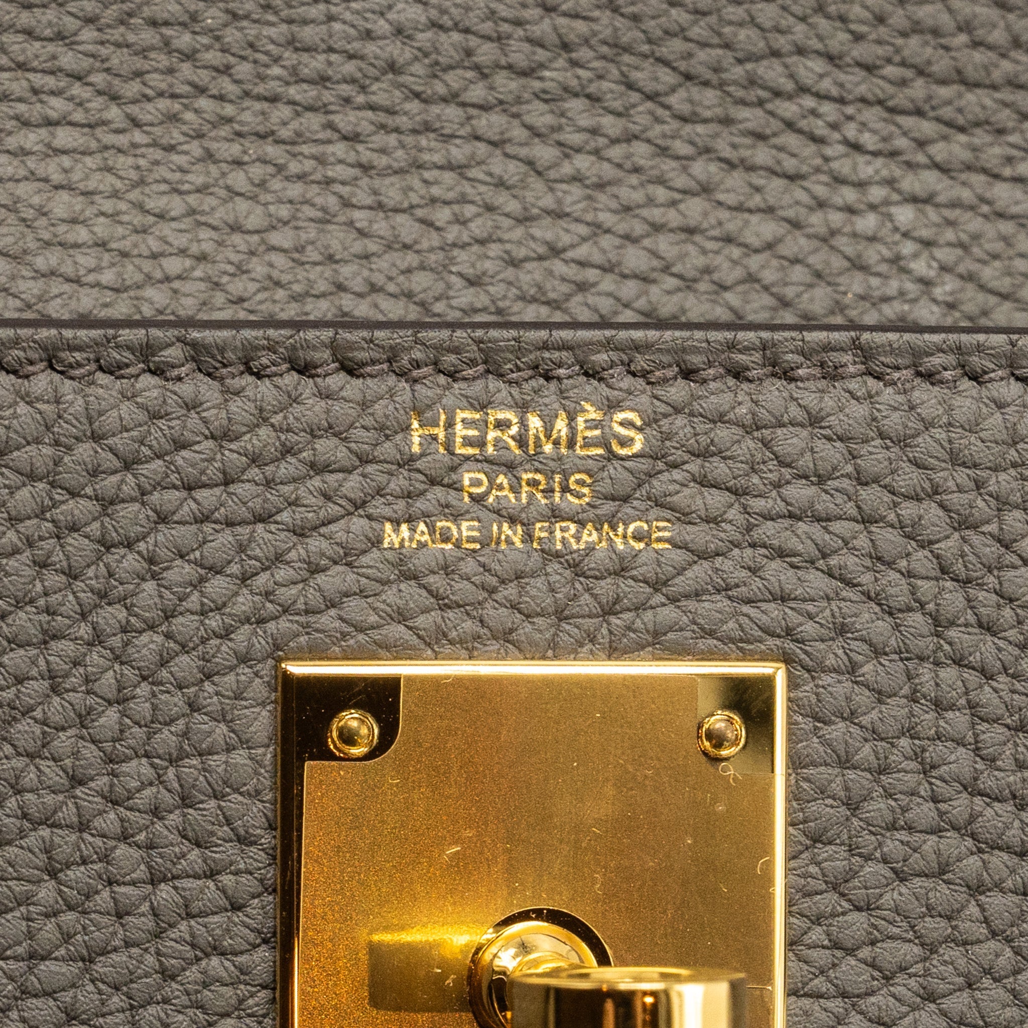 HERMES KELLY 28 TOGO GRIS ETAIN GHW
