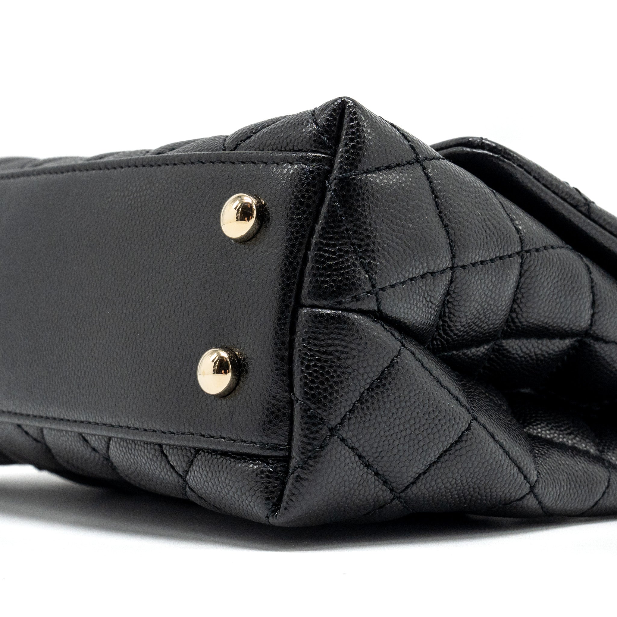 CHANEL SMALL COCO HANDLE CAVIAR BLACK LGHW