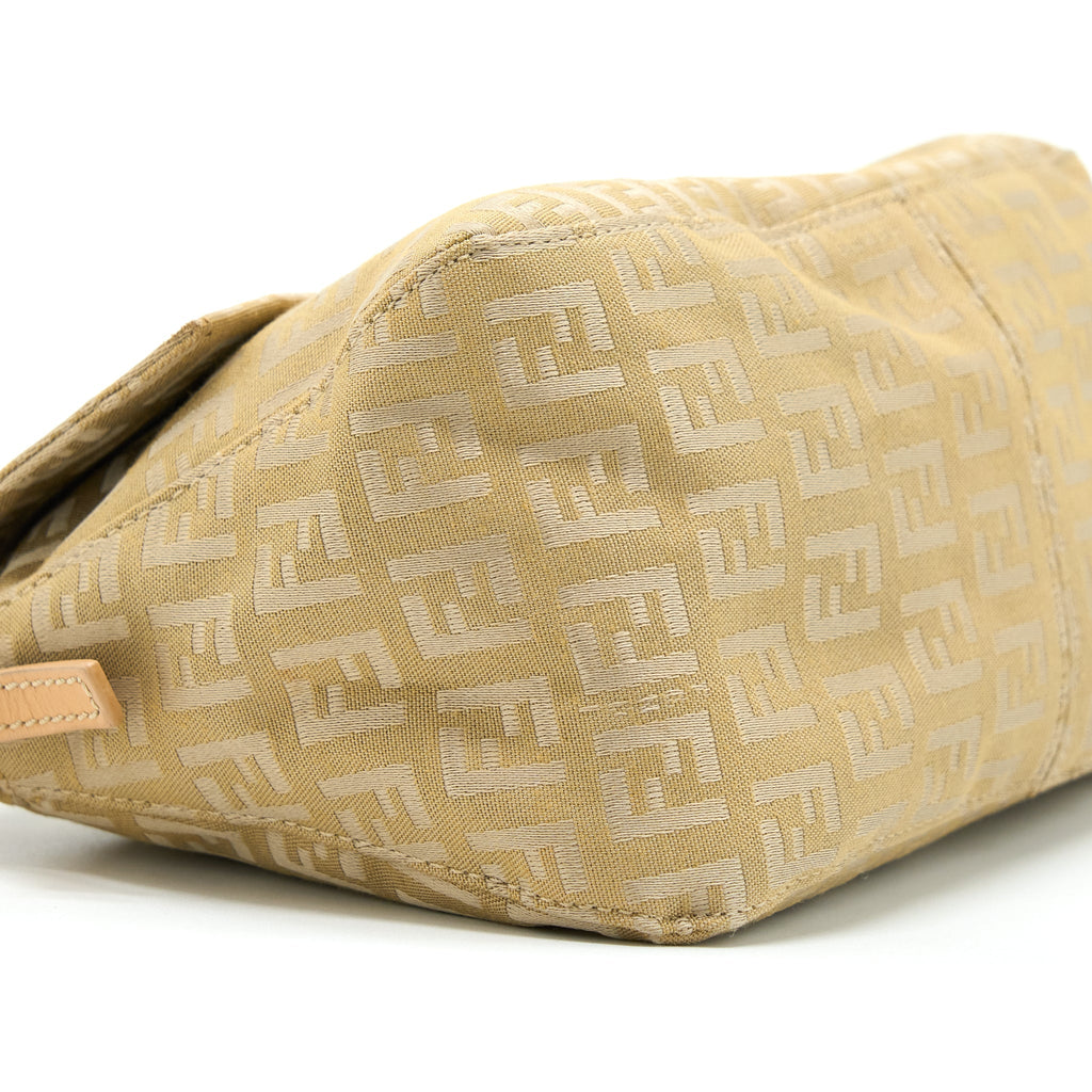 FENDI MINI MAMMA BAGUETTE CANVAS BEIGE GHW