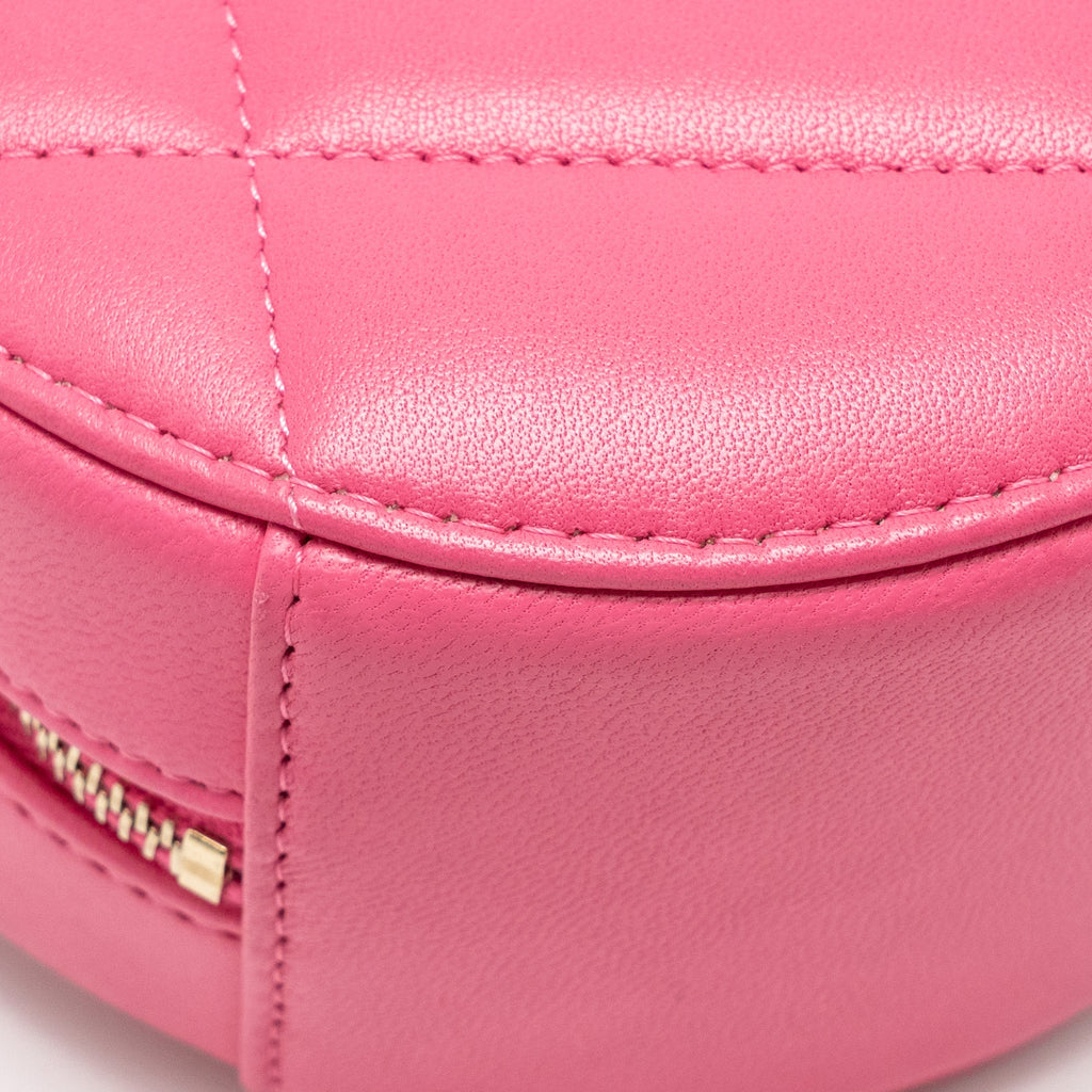 CHANEL 19 ROUND CLUTCH WITH CHAIN LAMBSKIN PINK MULTICOLOUR HARDWARE (MICROCHIP)