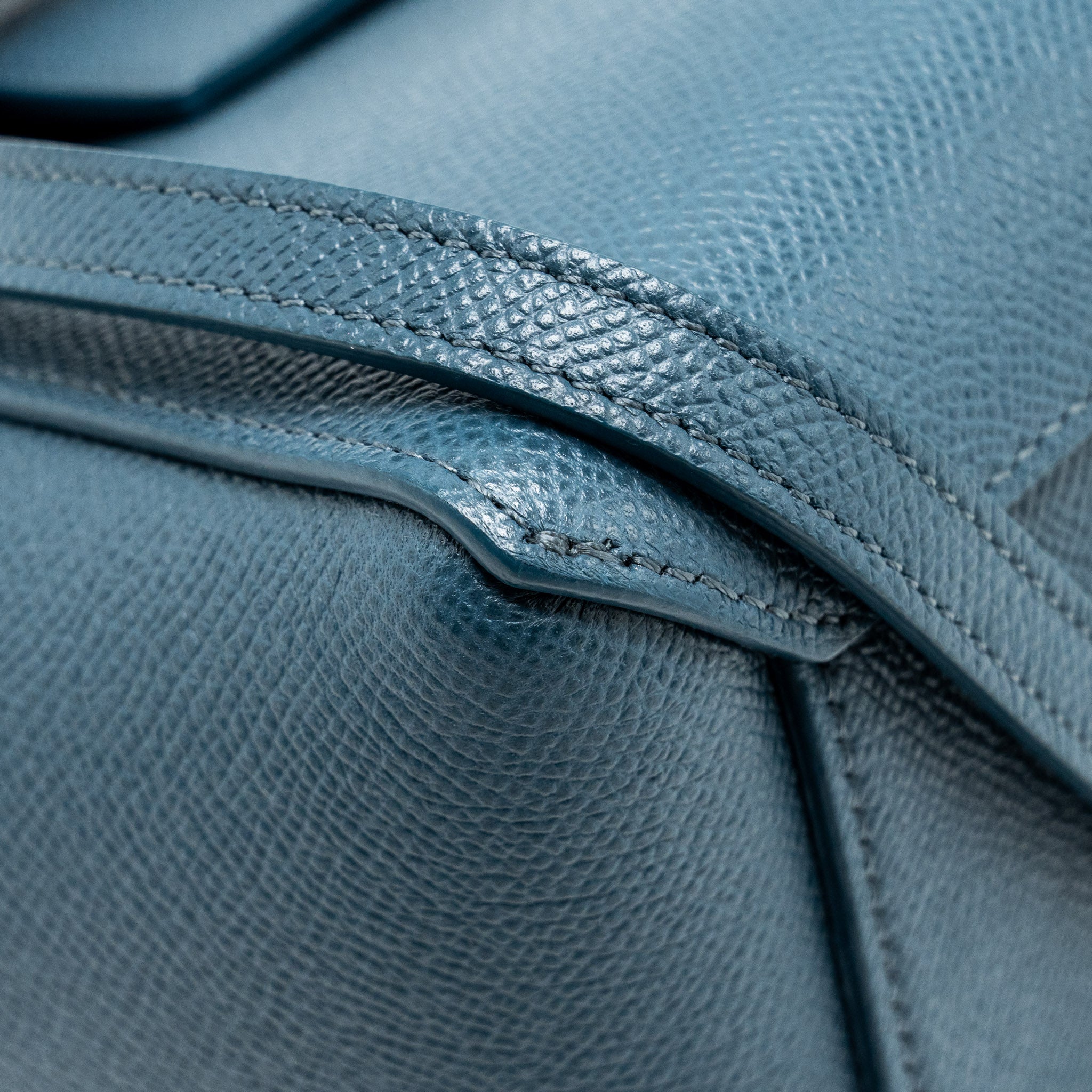 CELINE NANO BELT BAG GRAINED CALFSKIN BLUE GHW