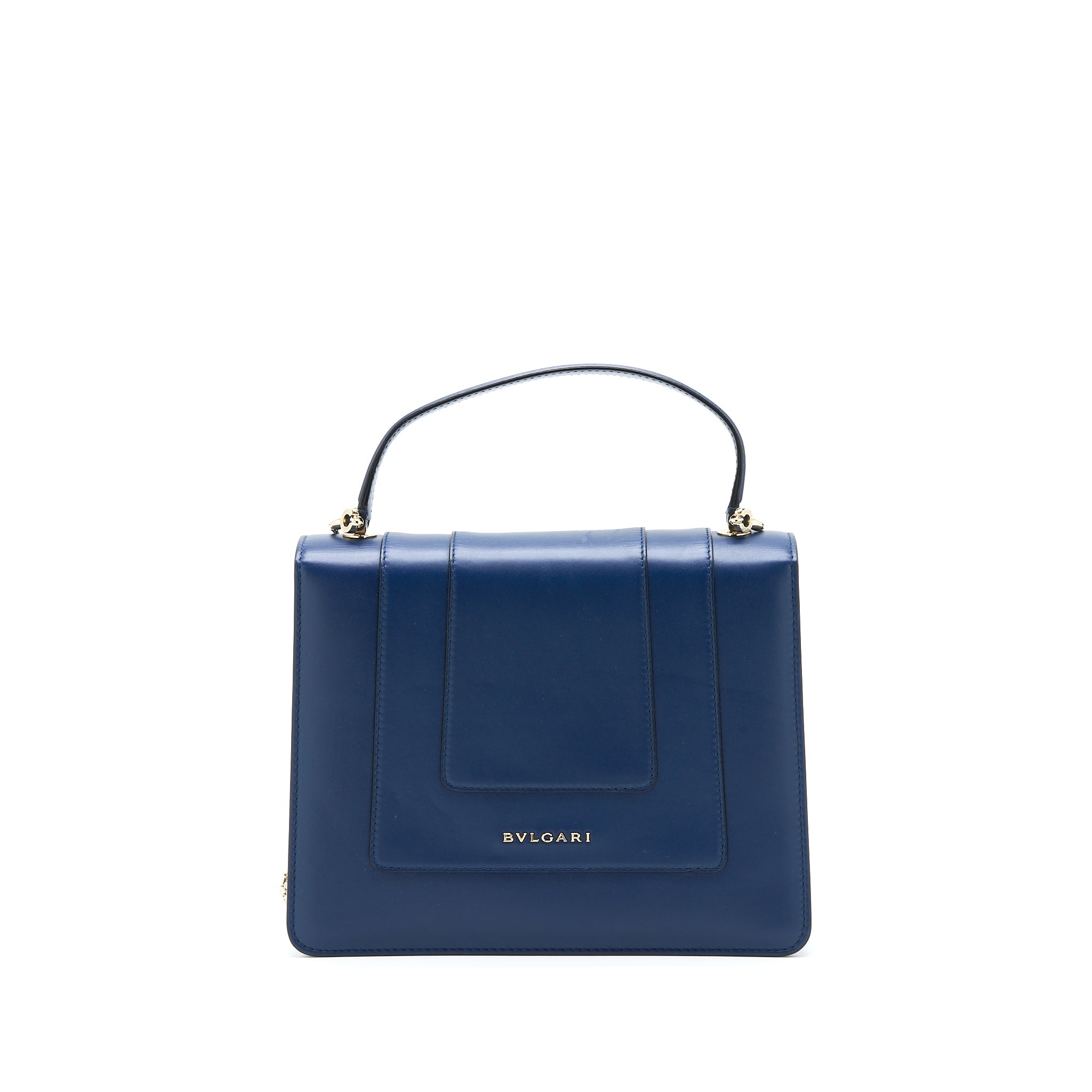 BVLGARI SERPENTI FOREVER TOP HANDLE BAG CALFSKIN DARK BLUE LGHW