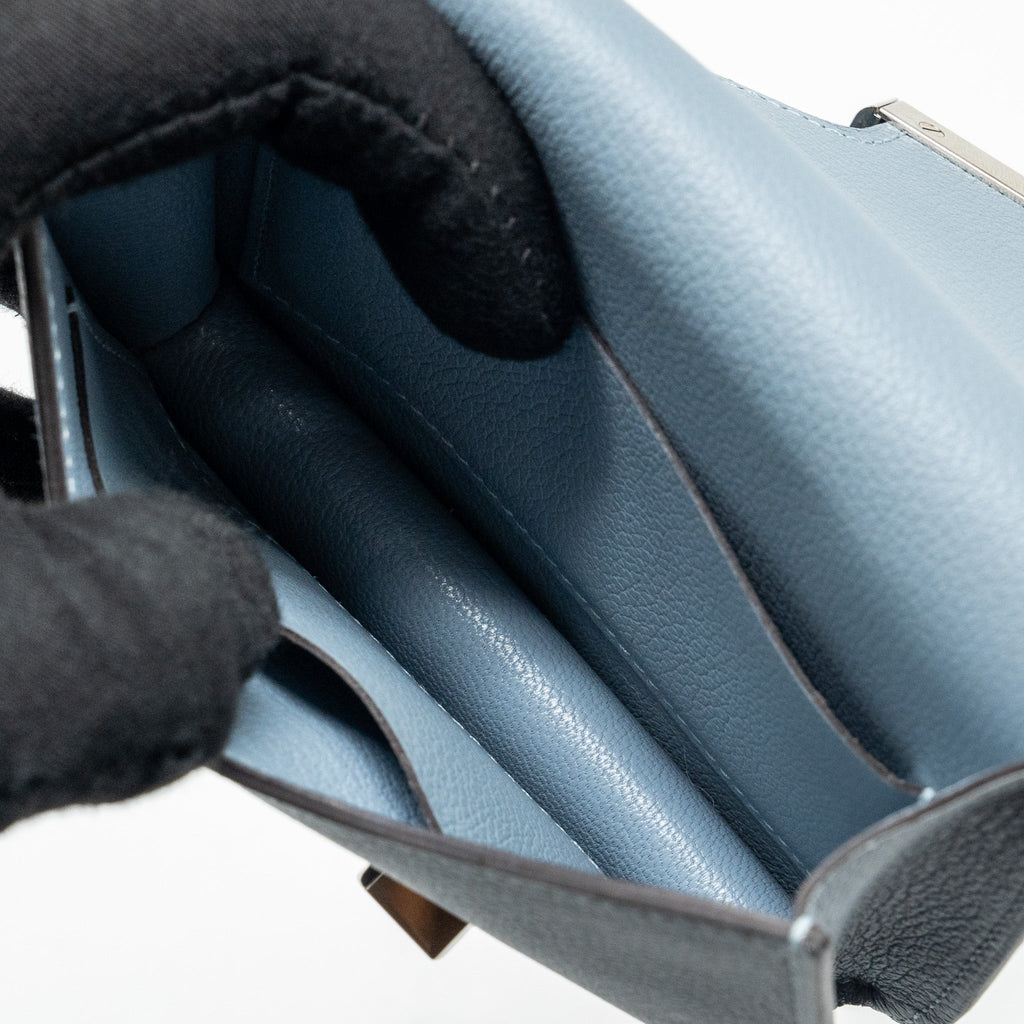 HERMES CONSTANCE SLIM EVERCOLOR J7 BLUE LIN SHW