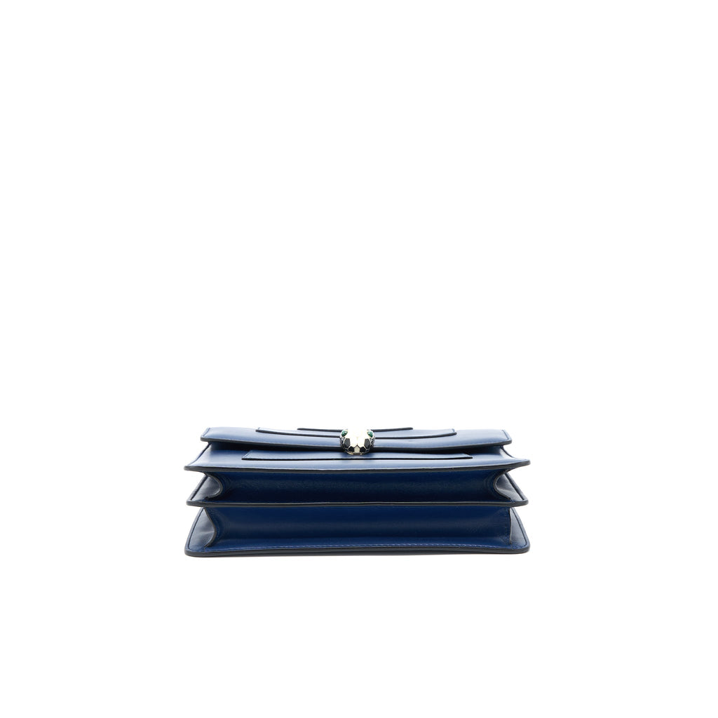 BVLGARI SERPENTI FOREVER TOP HANDLE BAG CALFSKIN DARK BLUE LGHW