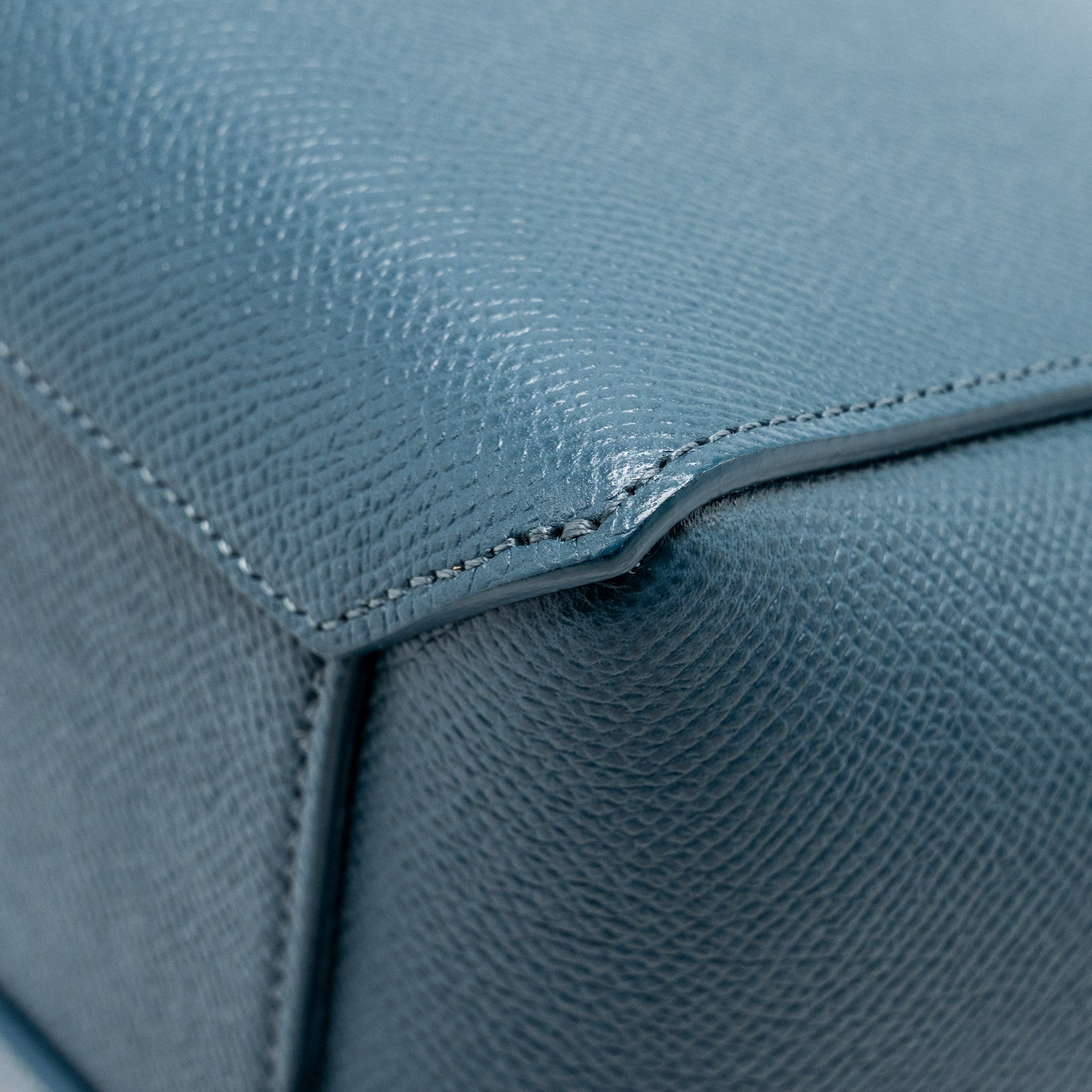 CELINE NANO BELT BAG GRAINED CALFSKIN BLUE GHW