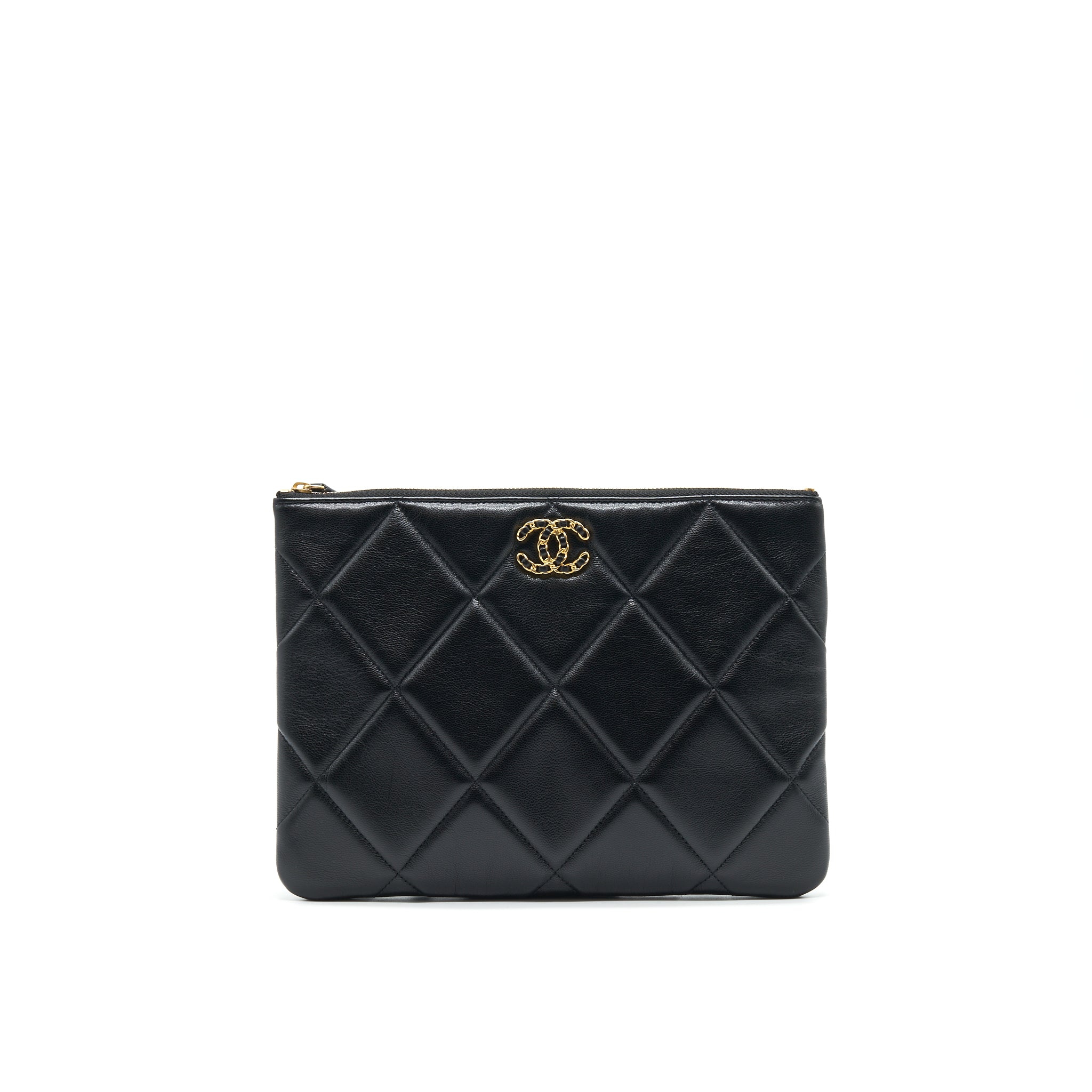 CHANEL 19 POUCH BLACK GHW