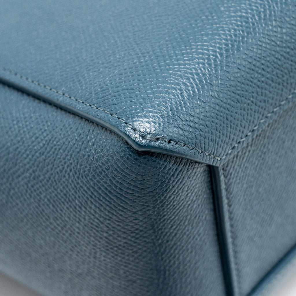CELINE NANO BELT BAG GRAINED CALFSKIN BLUE GHW