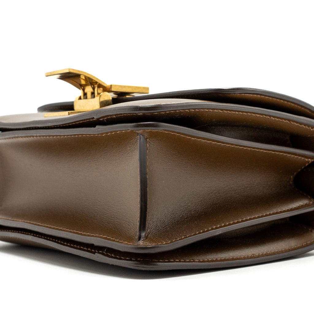 CELINE MINI CLASSIC BAG BOX CALFSKIN CAMEL GHW