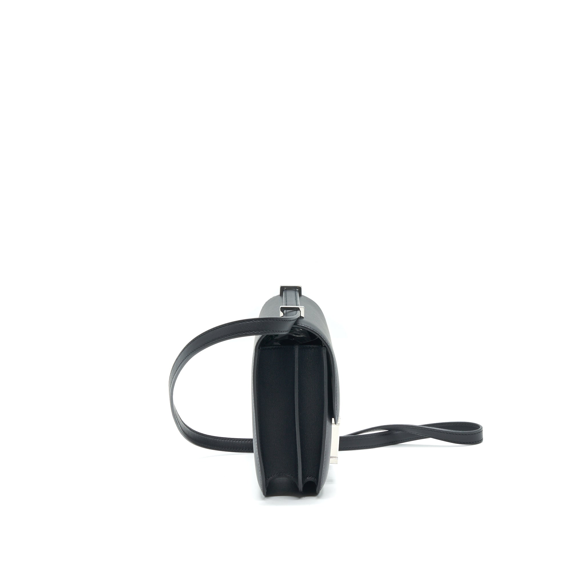 HERMES MINI CONSTANCE BLACK WITH MULTICOLOR BUCKLE SHW SWIFT LEATHER