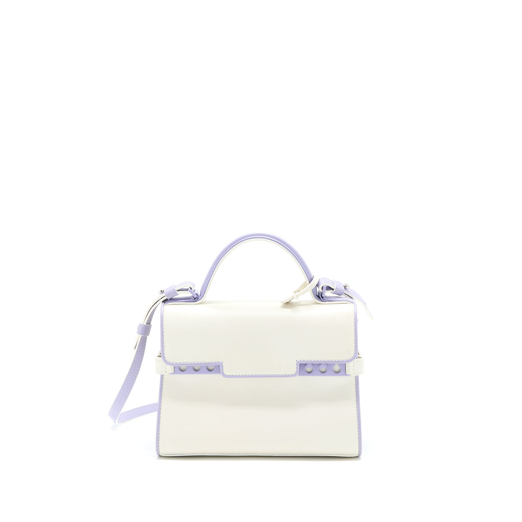 DELVAUX TEMPETE TOTE BAG CALFSKIN WHITE/MULTICOLOUR SHW