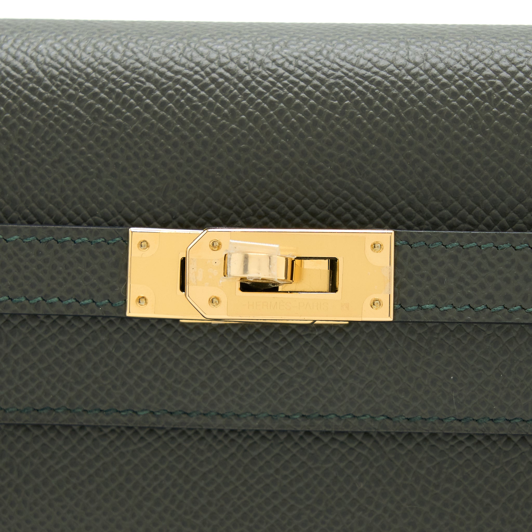 HERMES CLASSIC KELLY TO GO EPSOM C6 VERT DE GRIS GHW