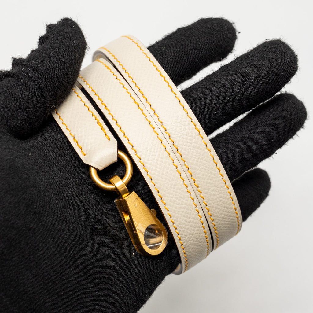 HERMES KELLY 28 SPECIAL ORDER EPSOM JAUNE D’OR/CRAIE BRUSHED GHW