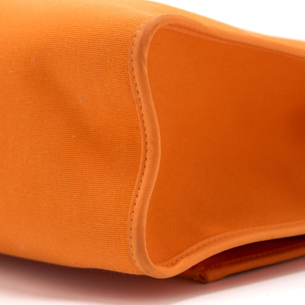 HERMES HERBAG 31 ZIP BAG CANVAS ORANGE SHW