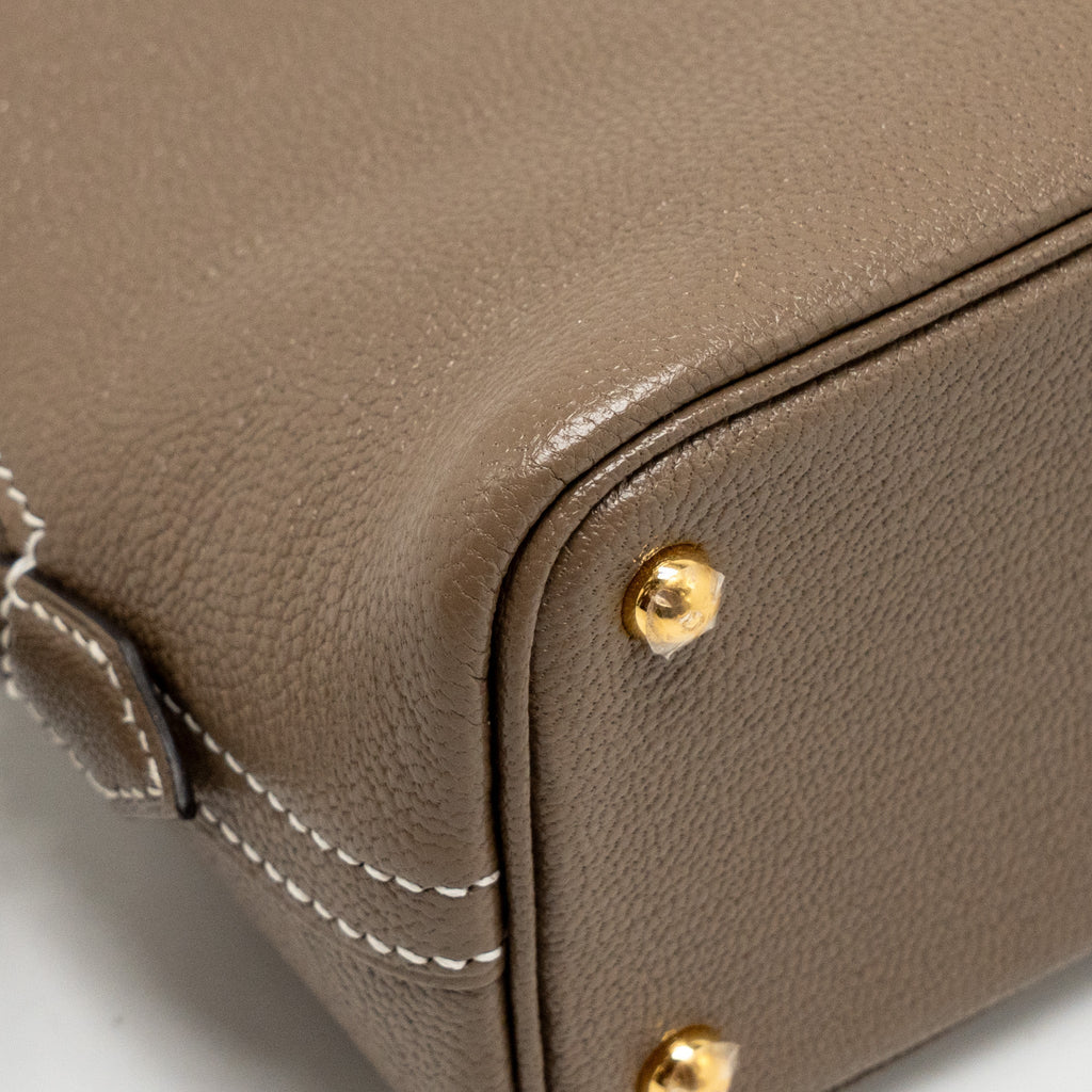 HERMES MINI BOLIDE CHÈVRE MYSORE ETOUPE GHW