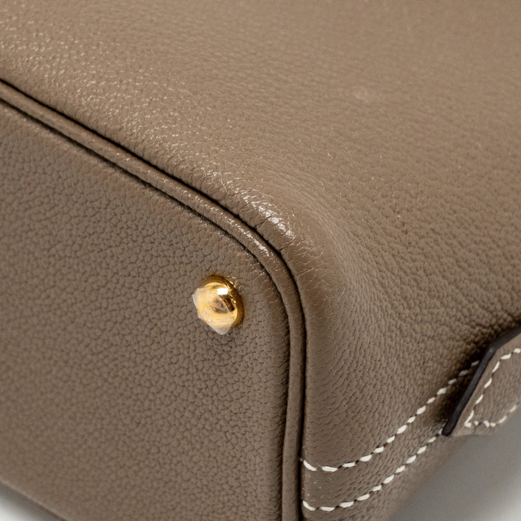 HERMES MINI BOLIDE CHÈVRE MYSORE ETOUPE GHW