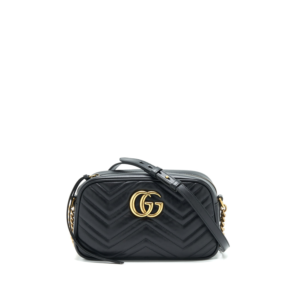 GUCCI GG MARMONT SMALL CAMERA BAG BLACK
