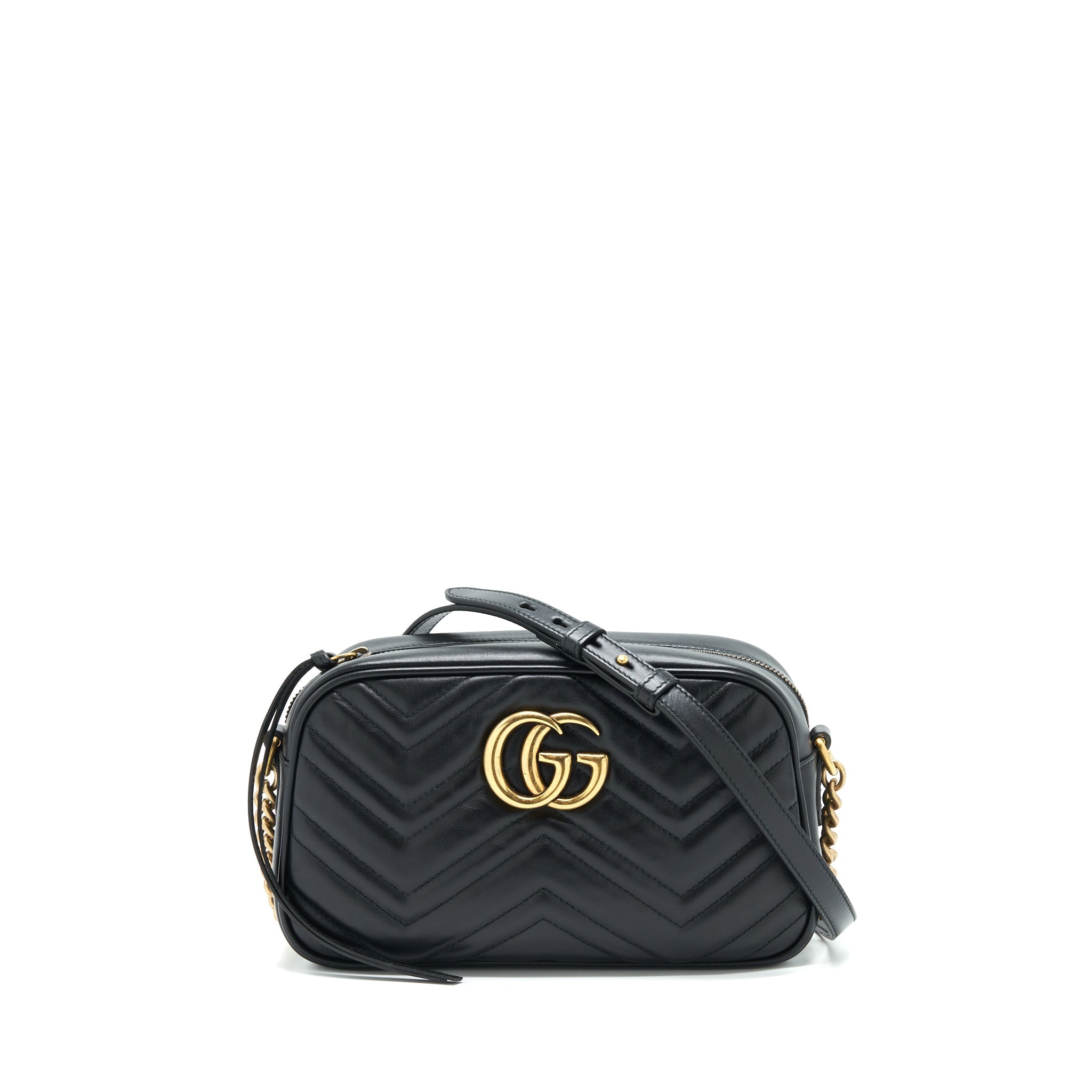 GUCCI GG MARMONT SMALL CAMERA BAG BLACK