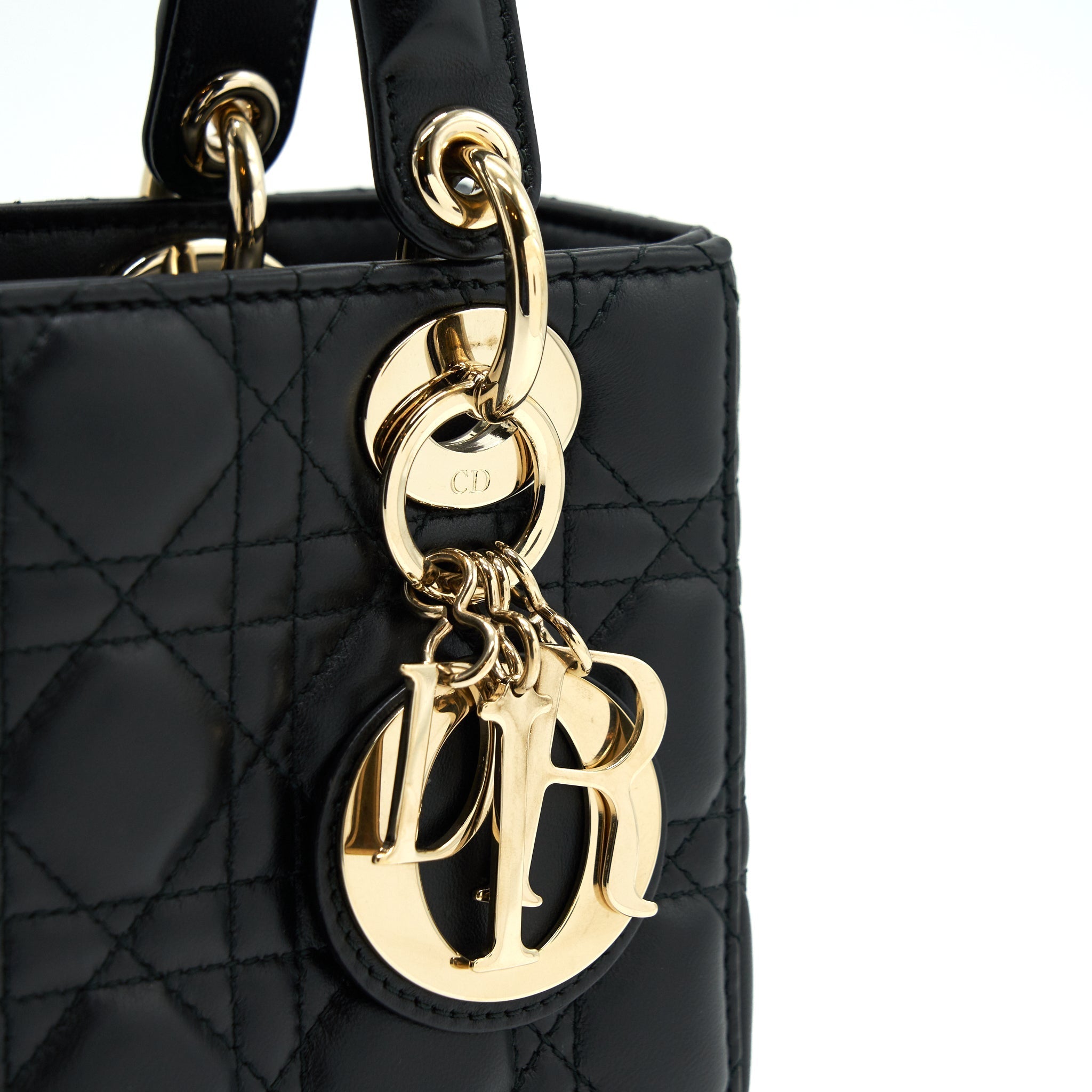 DIOR SMALL LADY DIOR BAG BLACK GHW