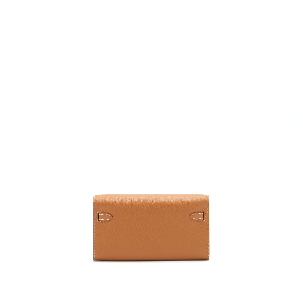 HERMES CLASSIC KELLY TO GO GOLD WITH GHW EPSOM LEATHER