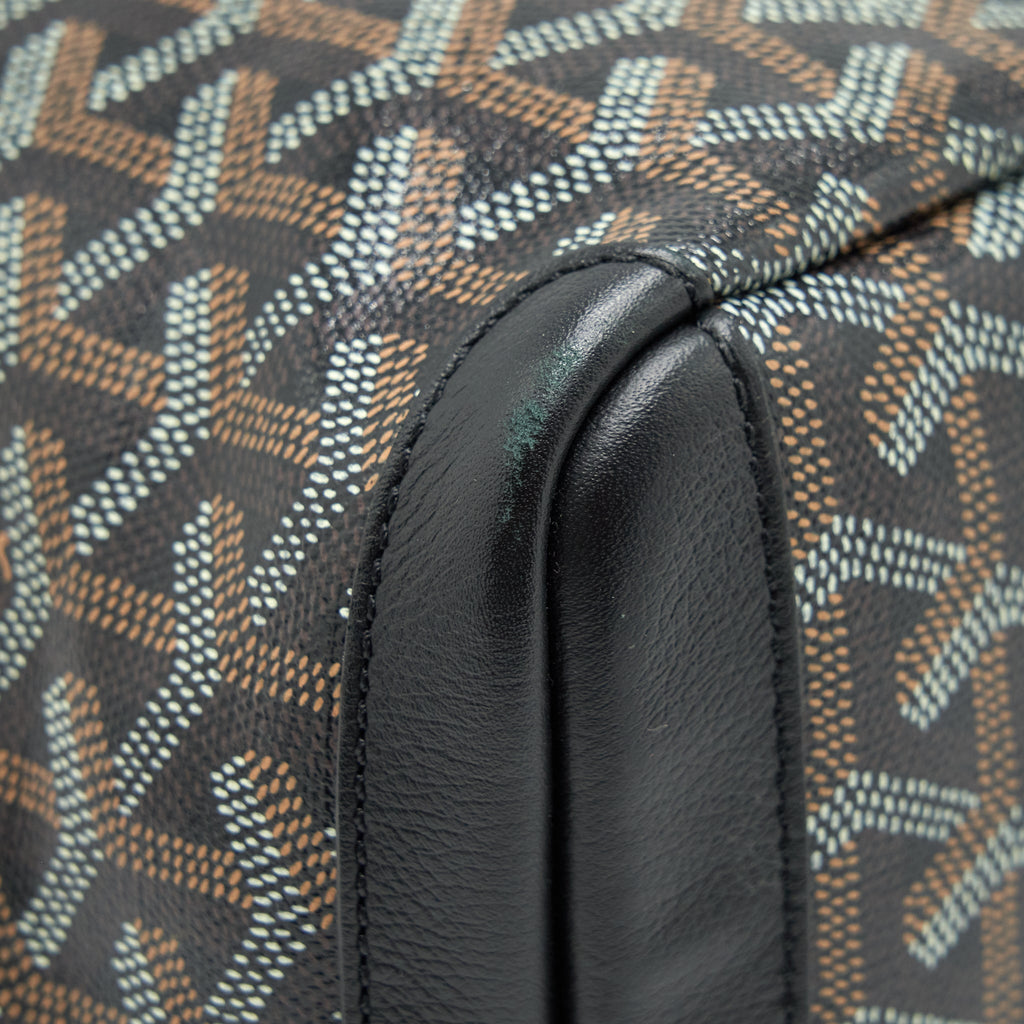 GOYARD BLACK/VIOLET GOYARDINE COATED CANVAS TOTE BAG