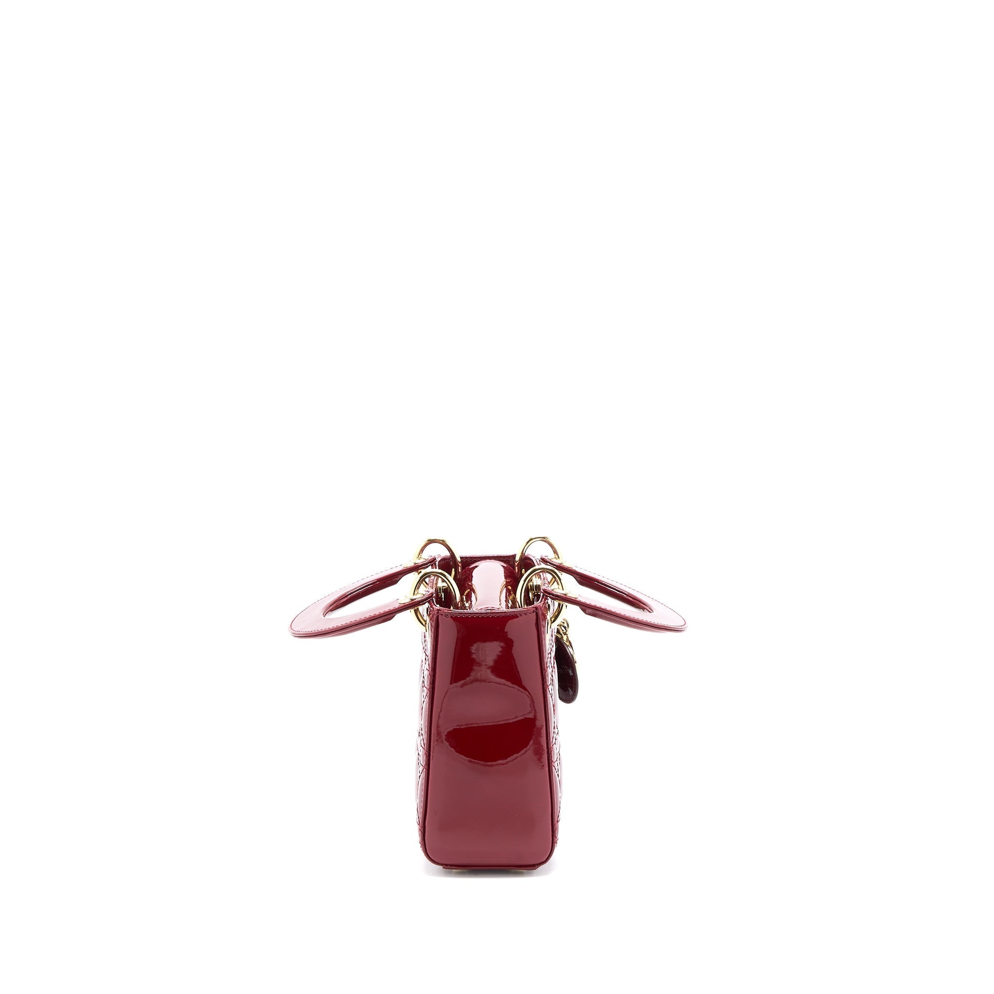 DIOR MINI LADY DIOR PATENT RED LGHW