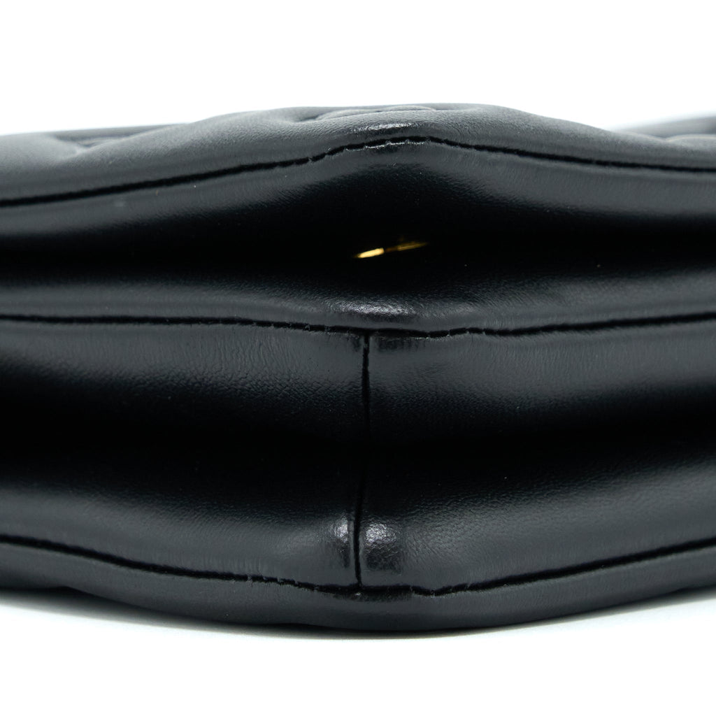 LOUIS VUITTON POCHETTE COUSSIN MONOGRAM-EMBOSSED LAMBSKIN BLACK GHW