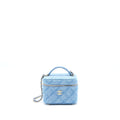 CHANEL VANITY CASE WITH CHAIN DENIM LGHW (MICROCHIP)