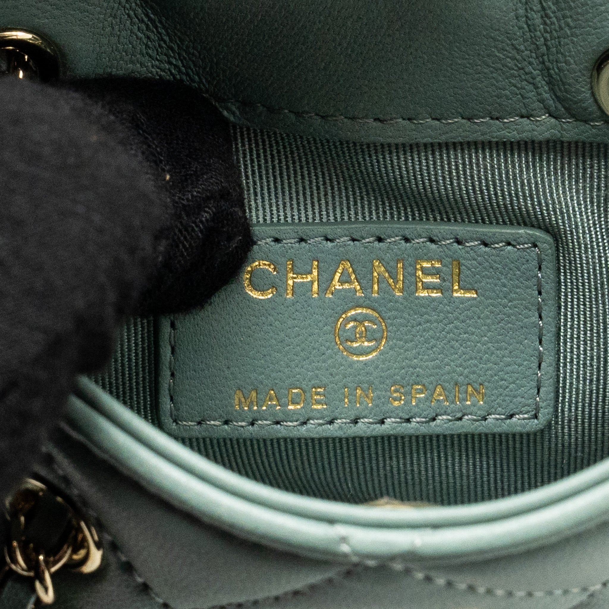CHANEL MINI QUILTED CHAIN BAG LAMBSKIN LIGHT BLUE LGHW