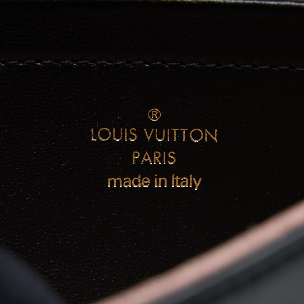 LOUIS VUITTON POCHETTE COUSSIN MONOGRAM-EMBOSSED LAMBSKIN BLACK GHW
