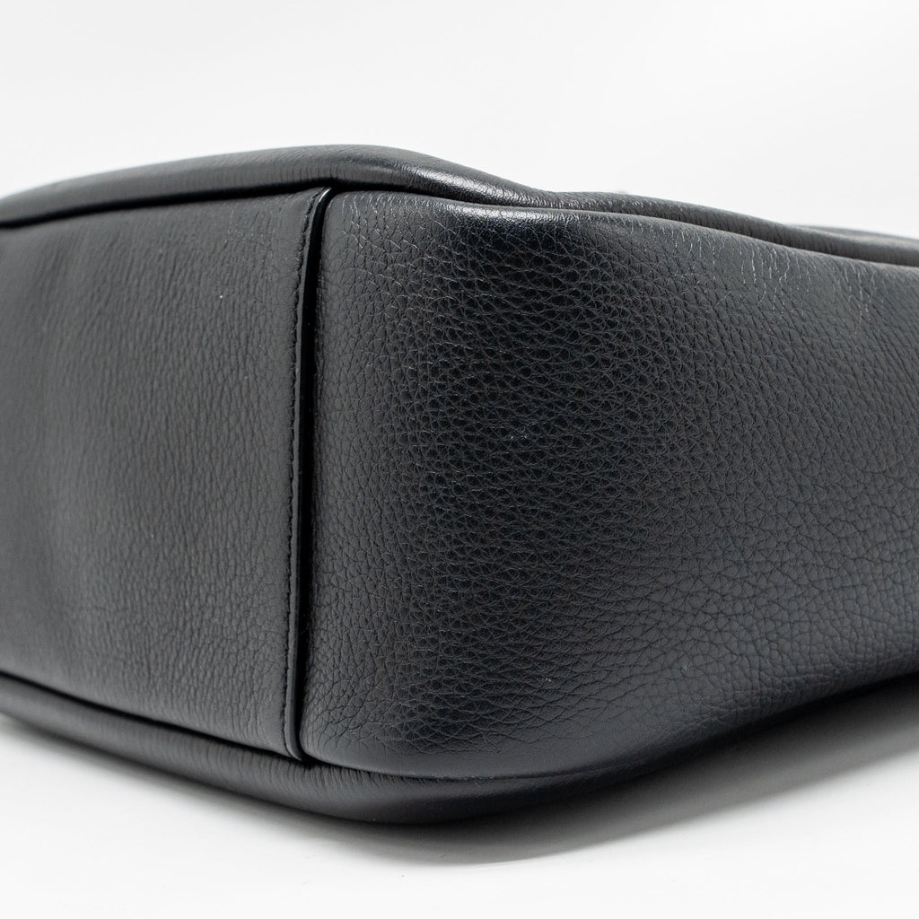 SAINT LAURENT LE 5 A 7 SOFT SMALL BAG CALFSKIN BLACK GHW