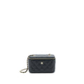 CHANEL LONG VANITY WITH CHAIN CAVIAR BLACK LGHW