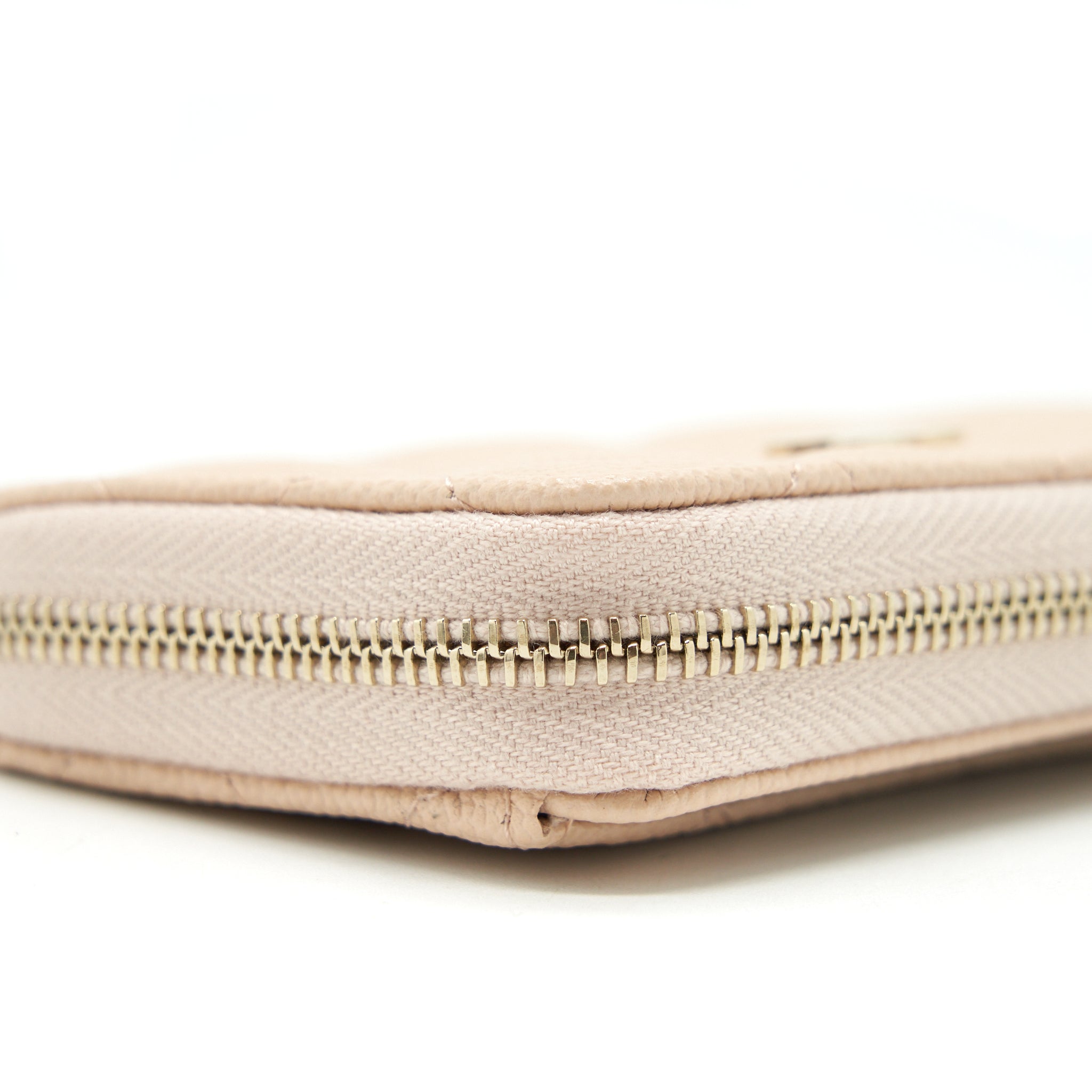 CHANEL 22C ZIPPY CARD HOLDER CAVIAR LIGHT BEIGE LGHW