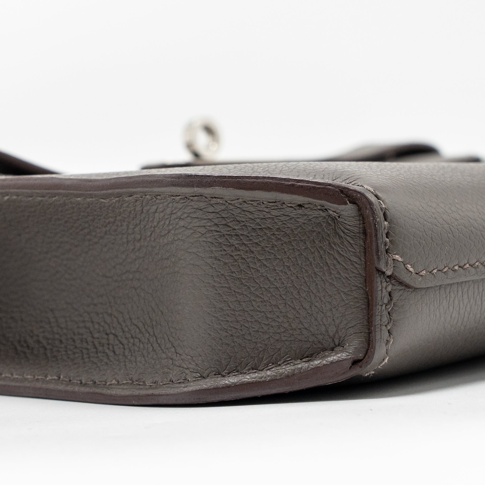 HERMES POCHETTE KELLY DEPECHES 25 EVERCOLOR GRIS ETAIN SHW