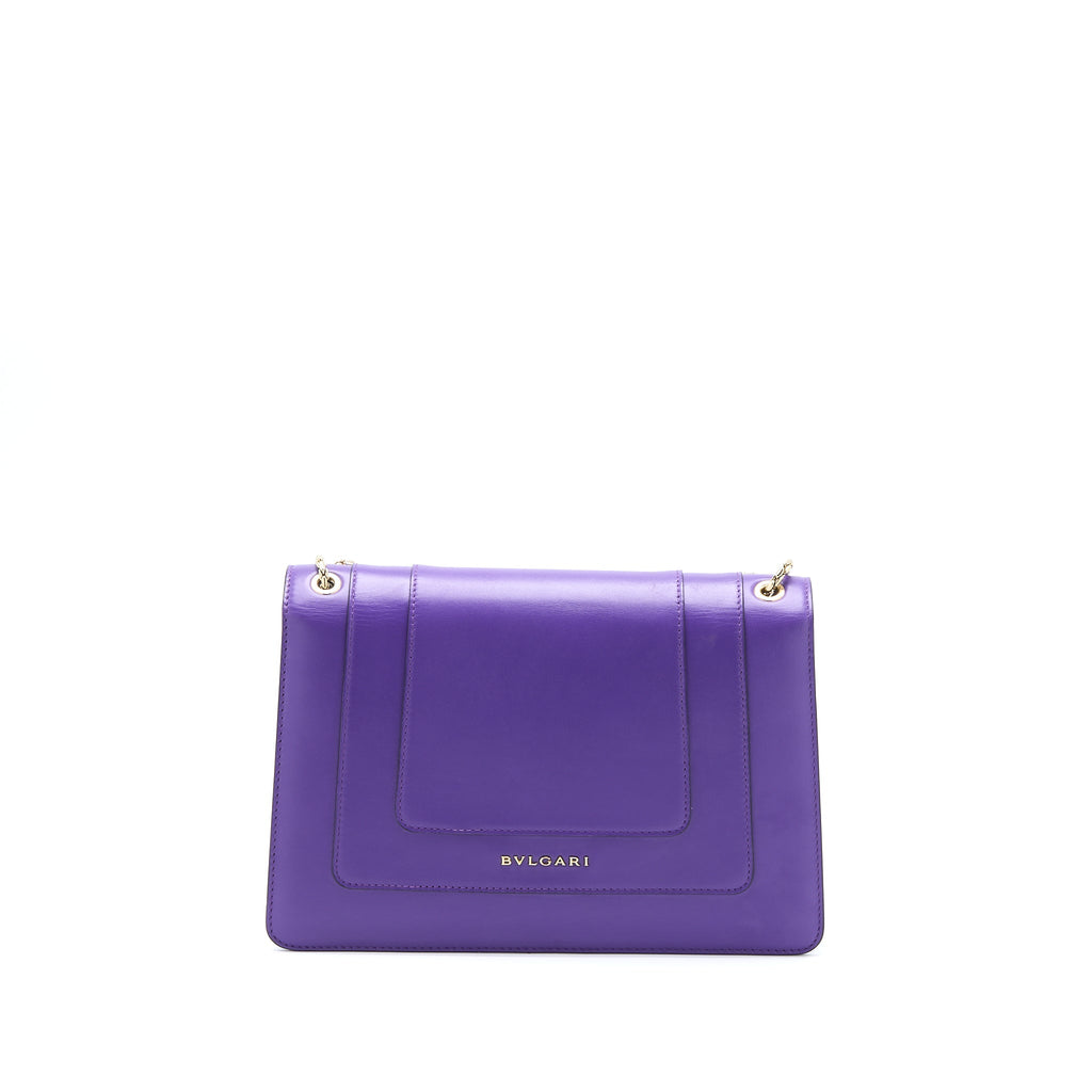 BVLGARI SERPENTI FOREVER SHOULDER BAG CALFSKIN PURPLE GHW