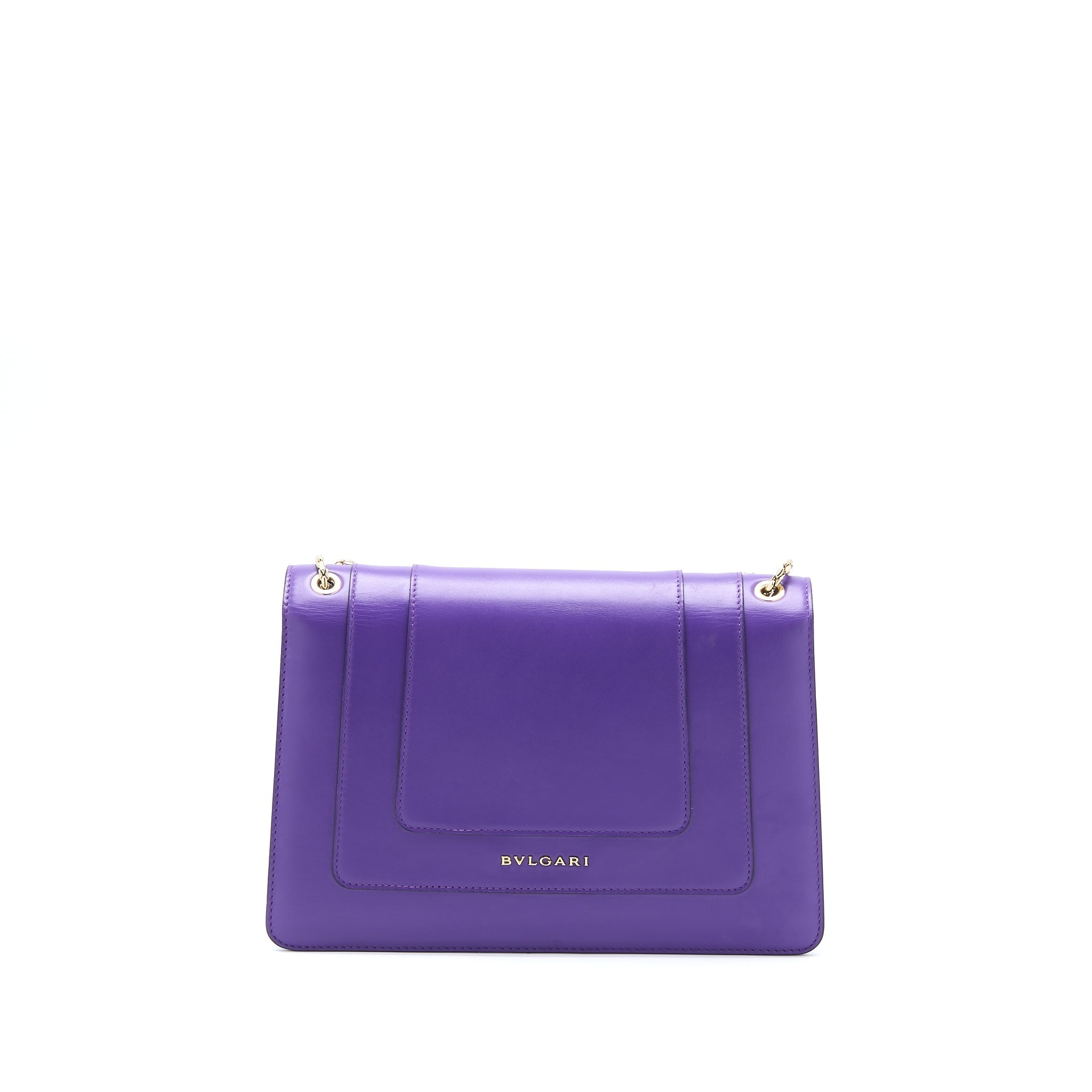 BVLGARI SERPENTI FOREVER SHOULDER BAG CALFSKIN PURPLE GHW