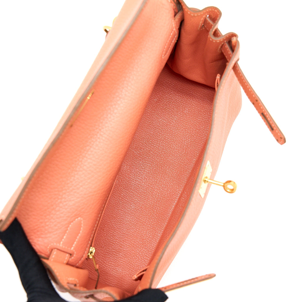 HERMES KELLY 28 CLEMENCE 5L CREVETTE GHW