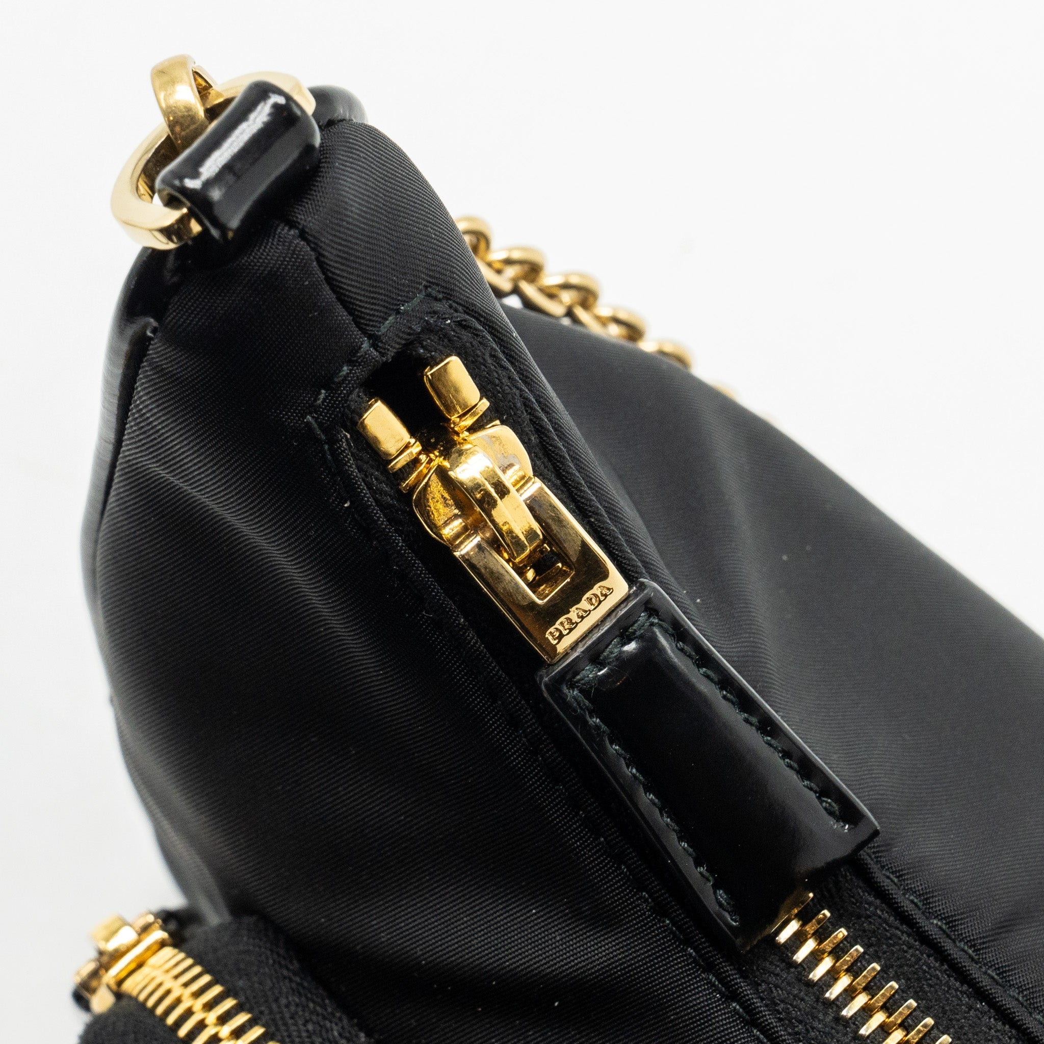 PRADA RE-NYLON MINI BAG NYLON/ CALFSKIN BLACK GHW