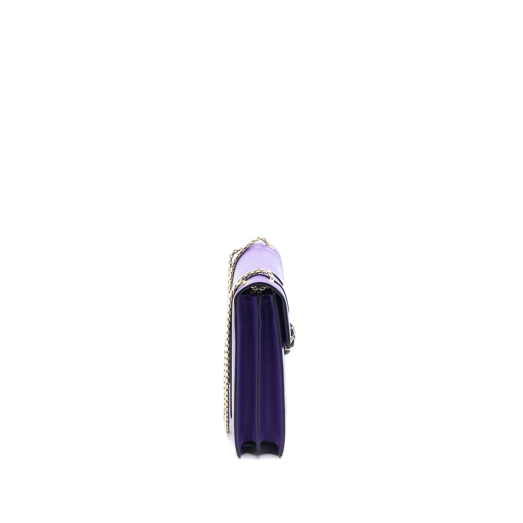 BVLGARI SERPENTI FOREVER SHOULDER BAG CALFSKIN PURPLE GHW