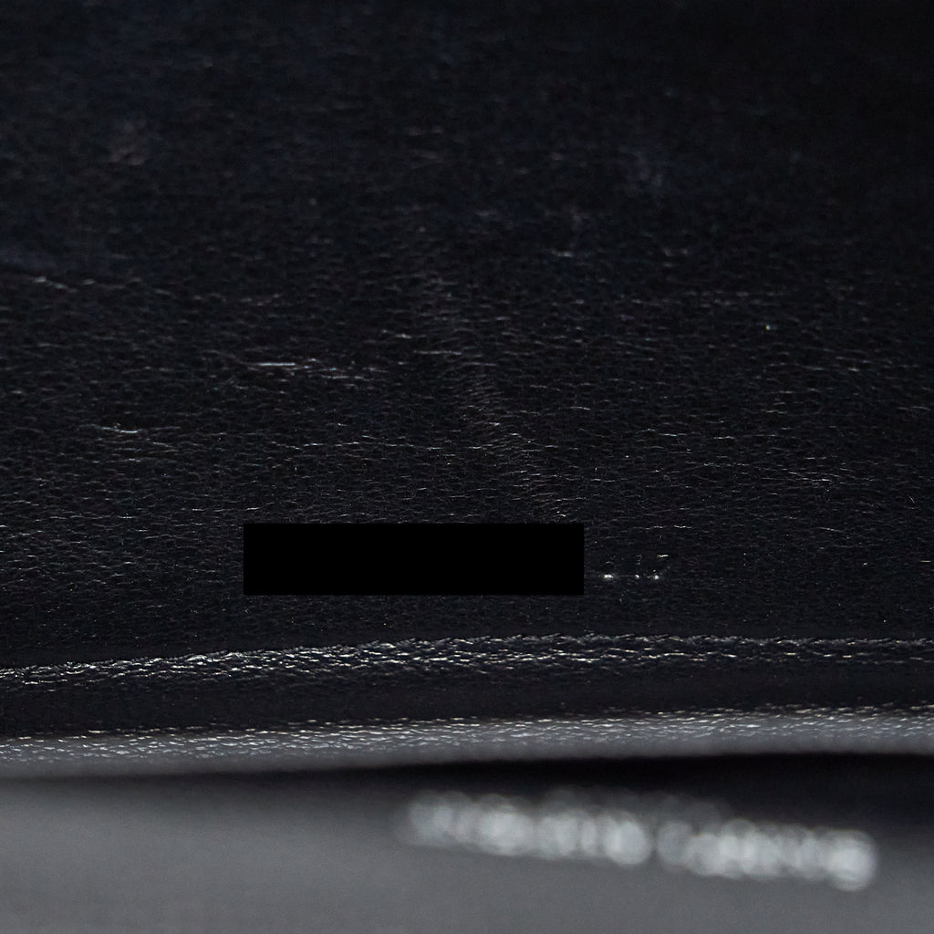 SAINT LAURENT/YSL CHAIN WALLET CROSSBODY BAG GRAIN CALFSKIN BLACK SHW