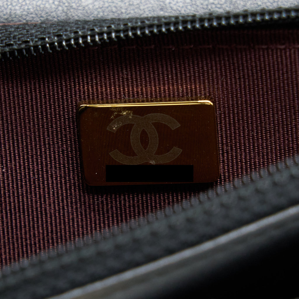 CHANEL 2.55 REISSUE WALLET ON CHAIN AGED CALFSKIN BLACK GHW(MICROCHIP)