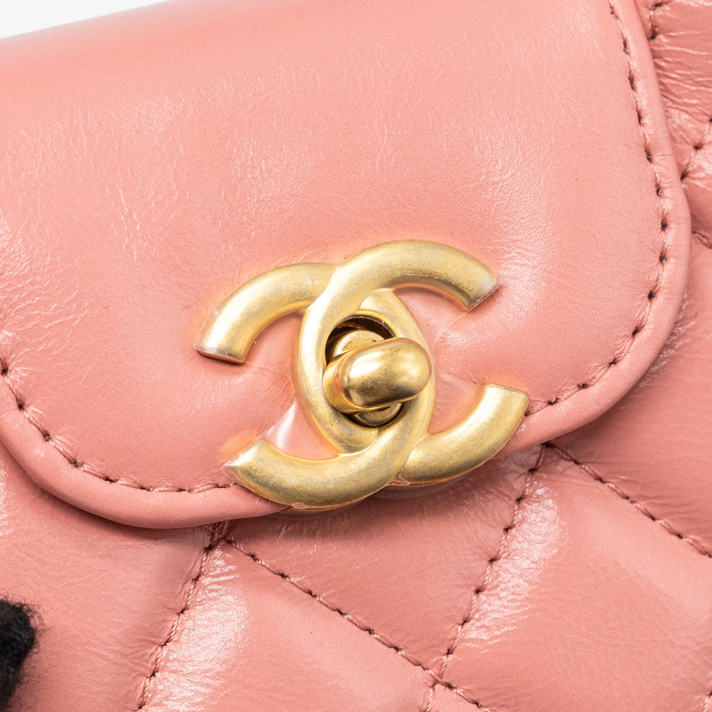 CHANEL 23K NANO SHOPPING TOTE CALFSKIN PINK GHW(MICROCHIP)