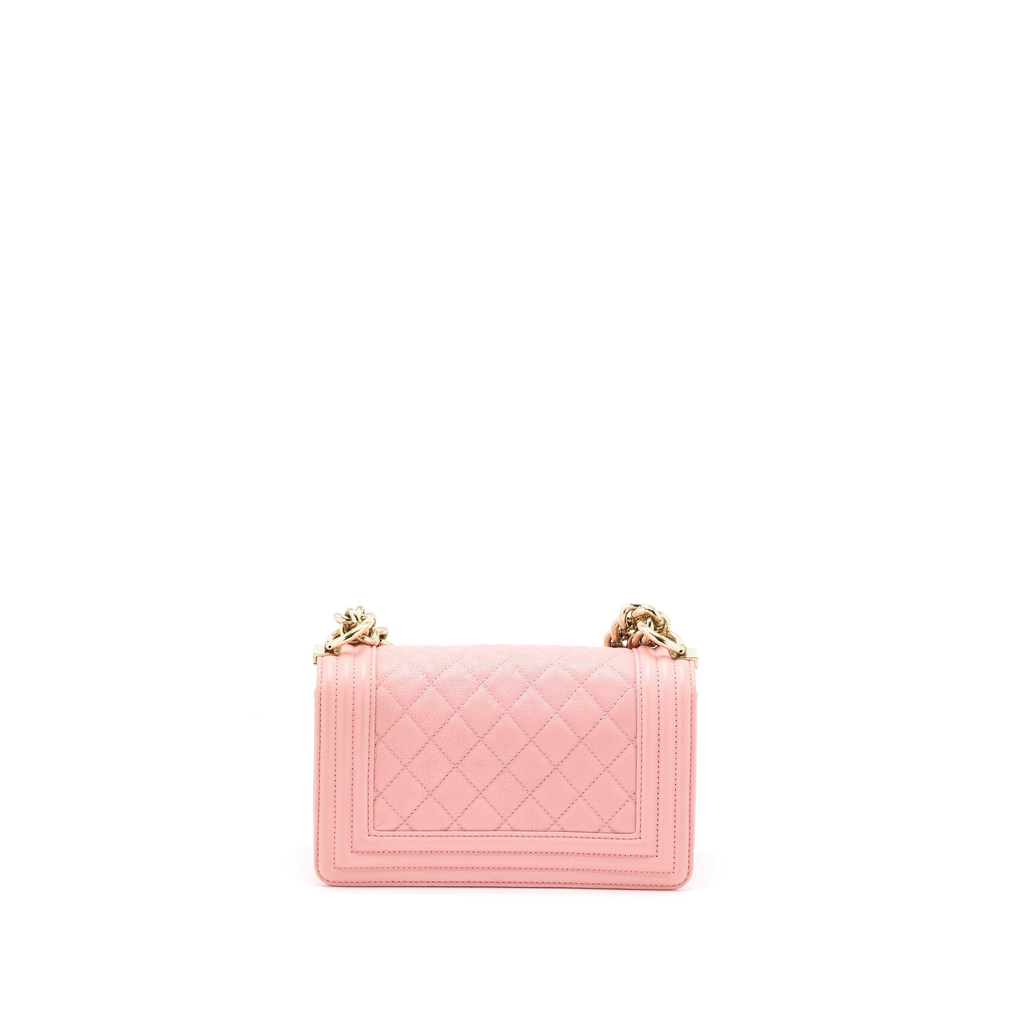 CHANEL SMALL BOY BAG CAVIAR PINK LGHW