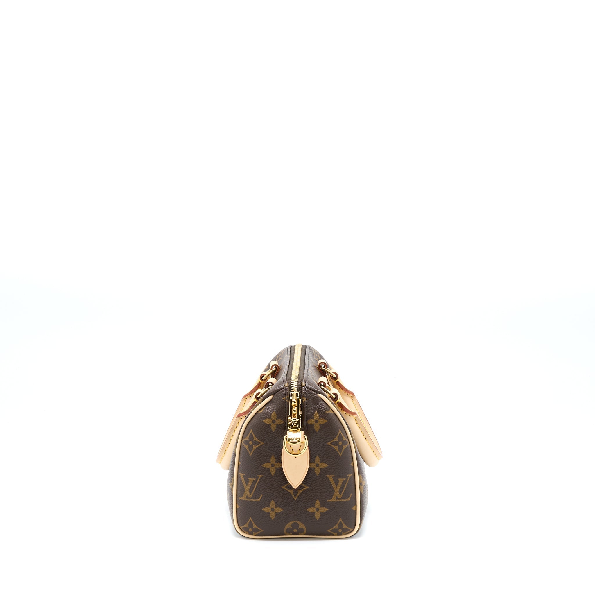 LOUIS VUITTON SPEEDY BANDOULIERE 20 MONOGRAM CANVAS WITH BLACK STRAP GHW