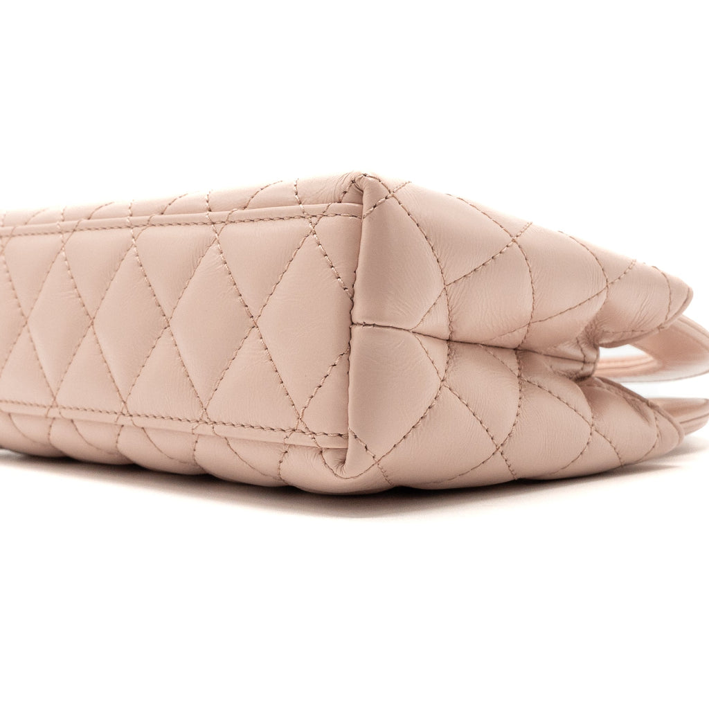 CHANEL 23K MINI SHOPPING BAG CALFSKIN LIGHT PINK  BRUSHED GHW(MICROCHIP)