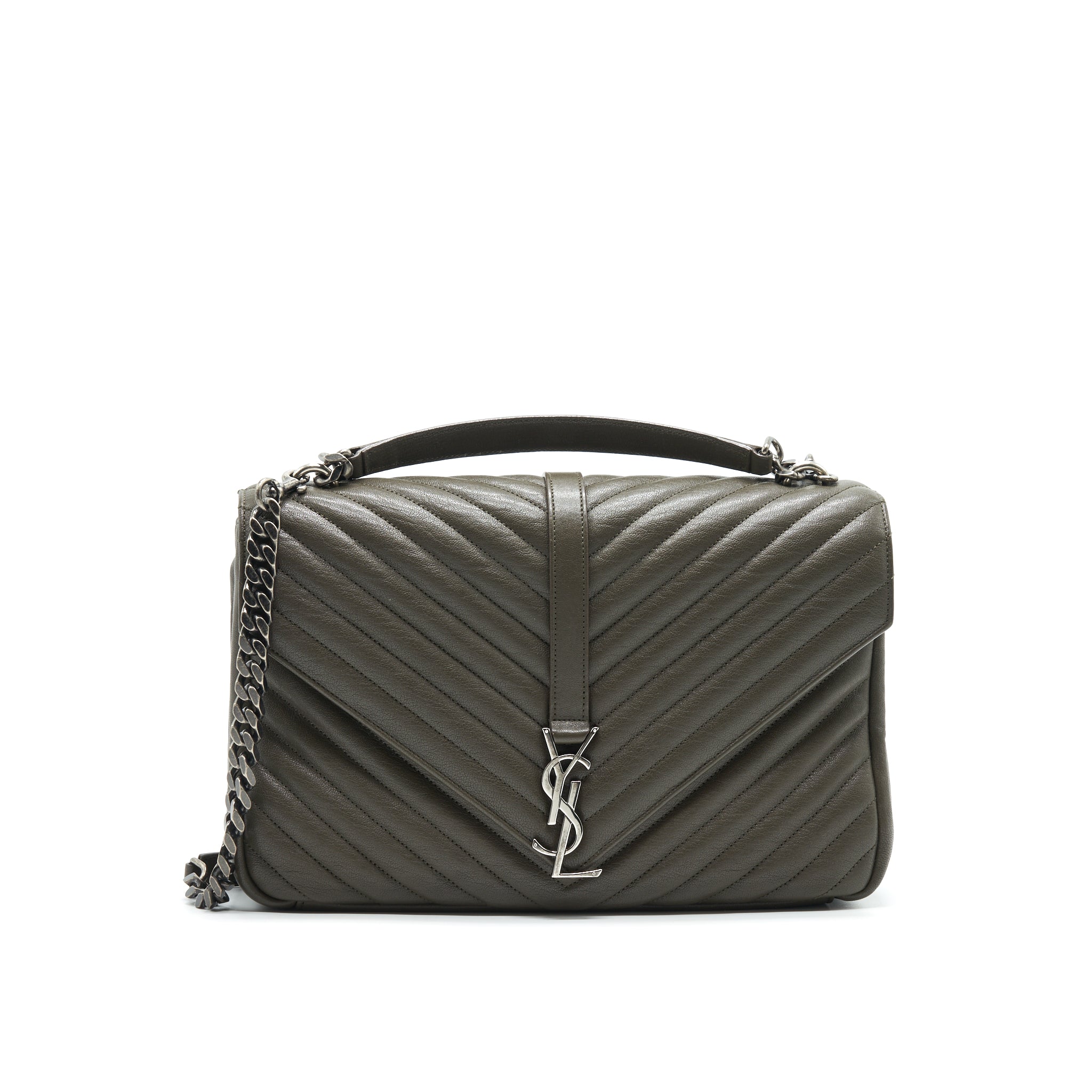 YSL COLLEGE LARGE SIZE OLIVE GREY COLOUR IN SHW